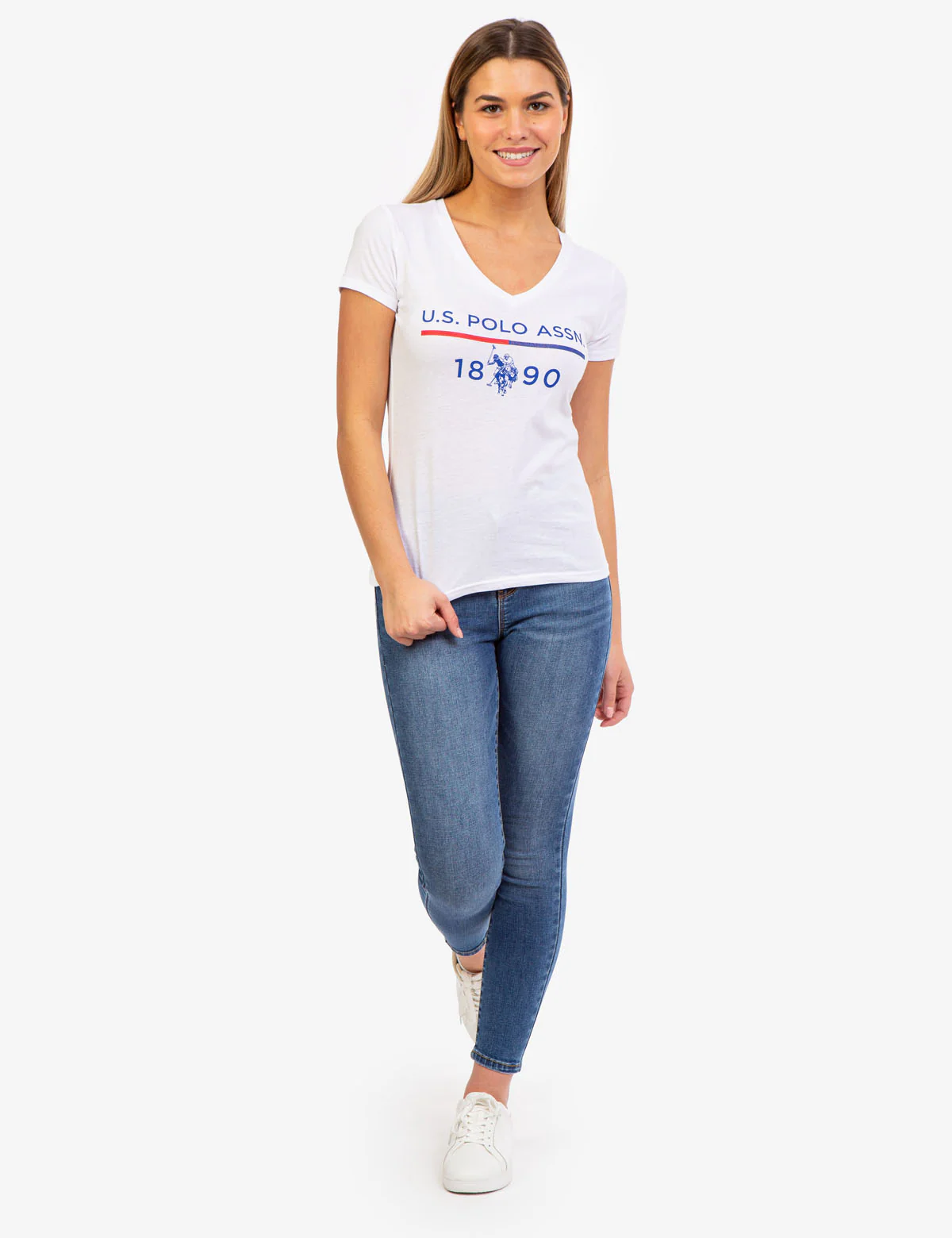 USPA 1890 LOGO V-NECK T-SHIRT - Image 7