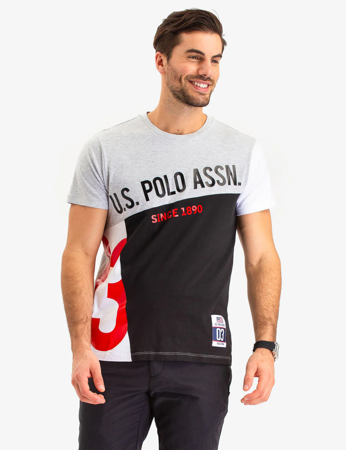 USPA COLORBLOCK DIAGINAL LOGO T-SHIRT - Image 6