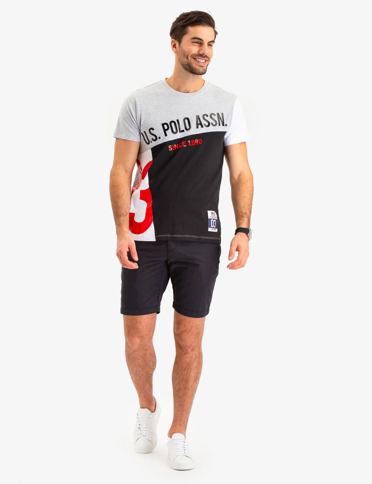 USPA COLORBLOCK DIAGINAL LOGO T-SHIRT - Image 7