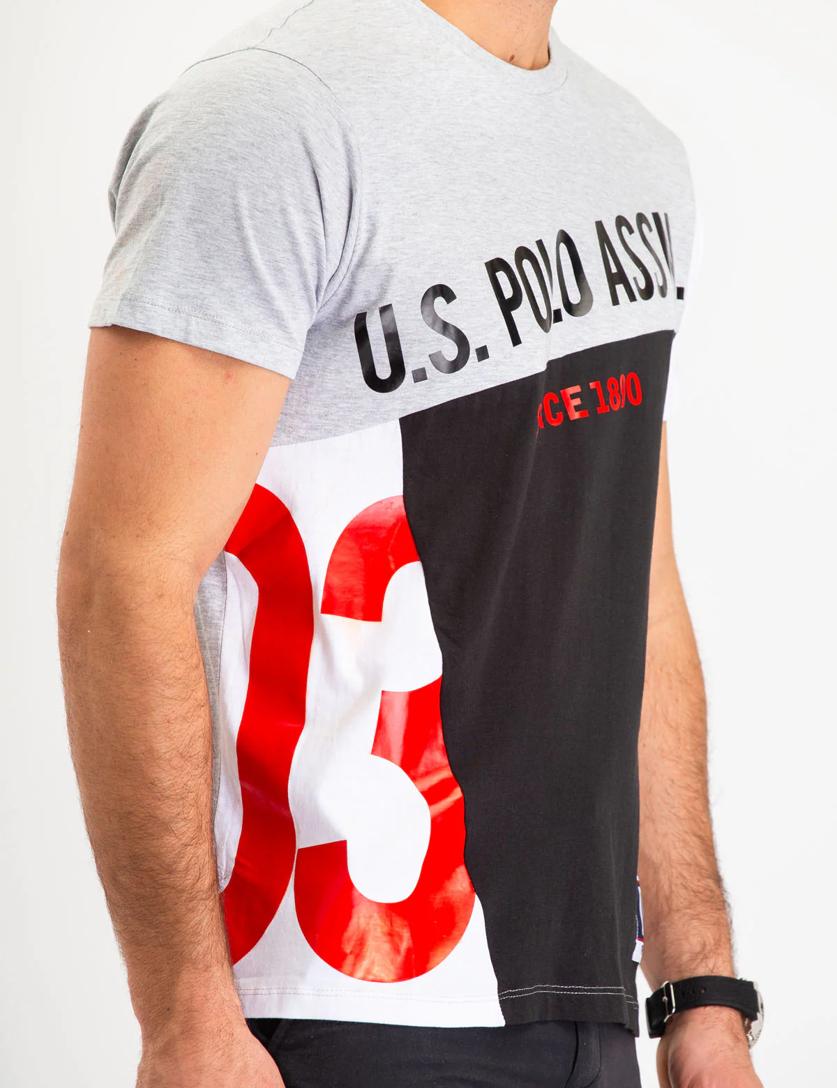 USPA COLORBLOCK DIAGINAL LOGO T-SHIRT - Image 8