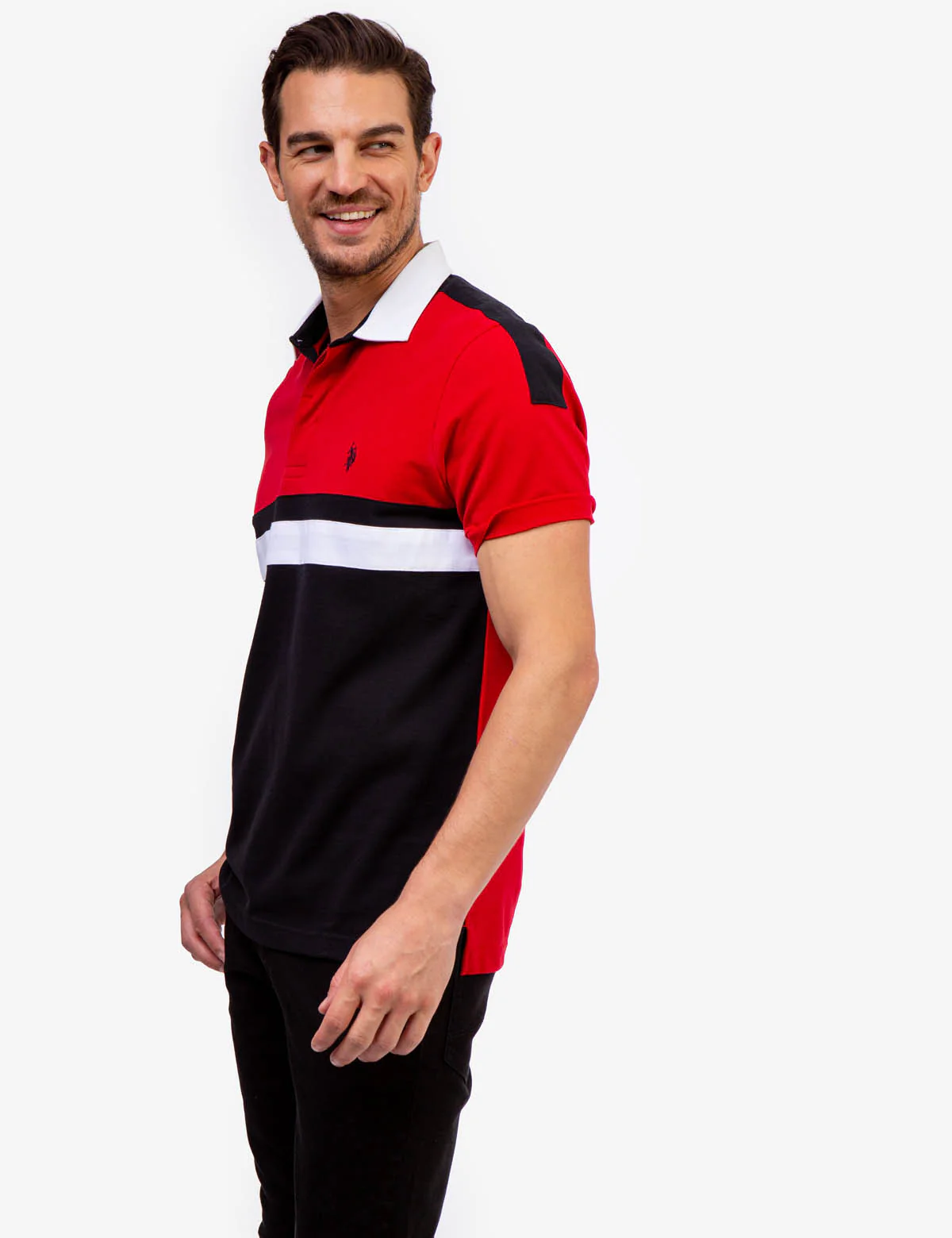 USPA COLORBLOCK PIECED POLO SHIRT - Image 8