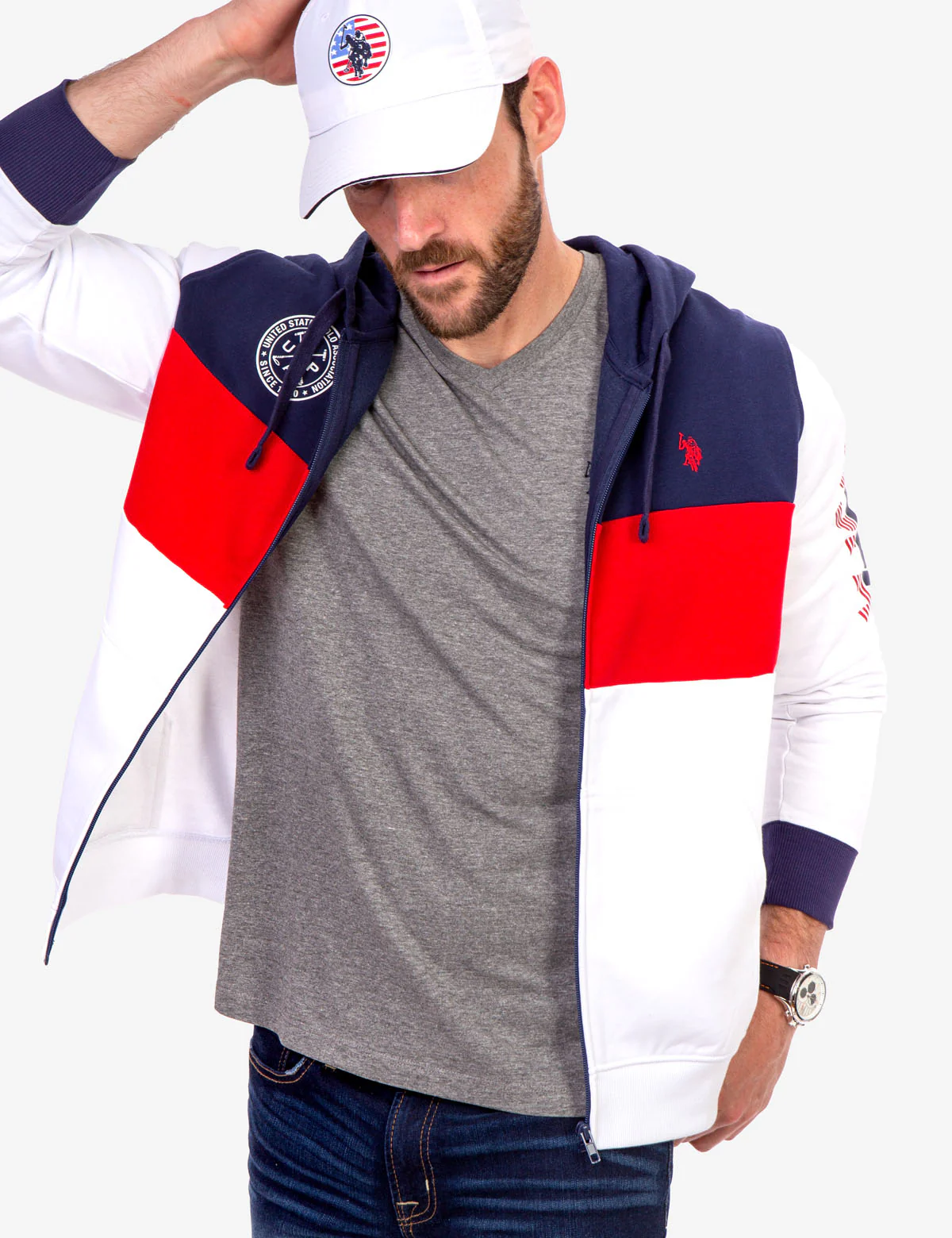 USPA COLORBLOCK ZIP HOODIE - Image 5