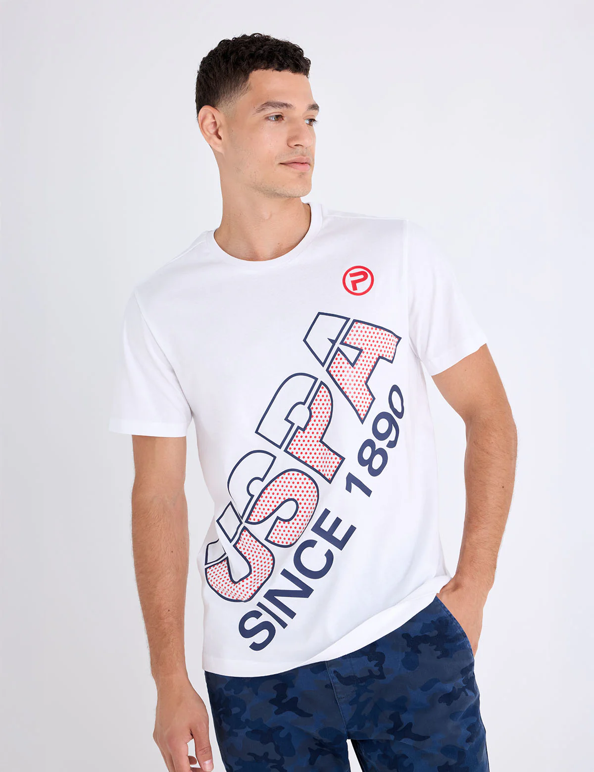 USPA CONTEMPORARY DOT PRINT JERSEY T-SHIRT - Image 5