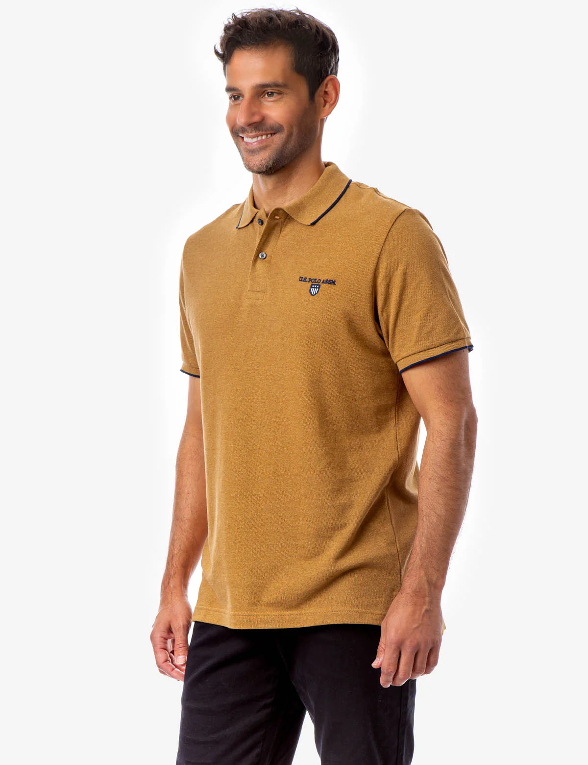MARLED YARN POLO SHIRT WITH EMBROIDERED CREST - Image 10