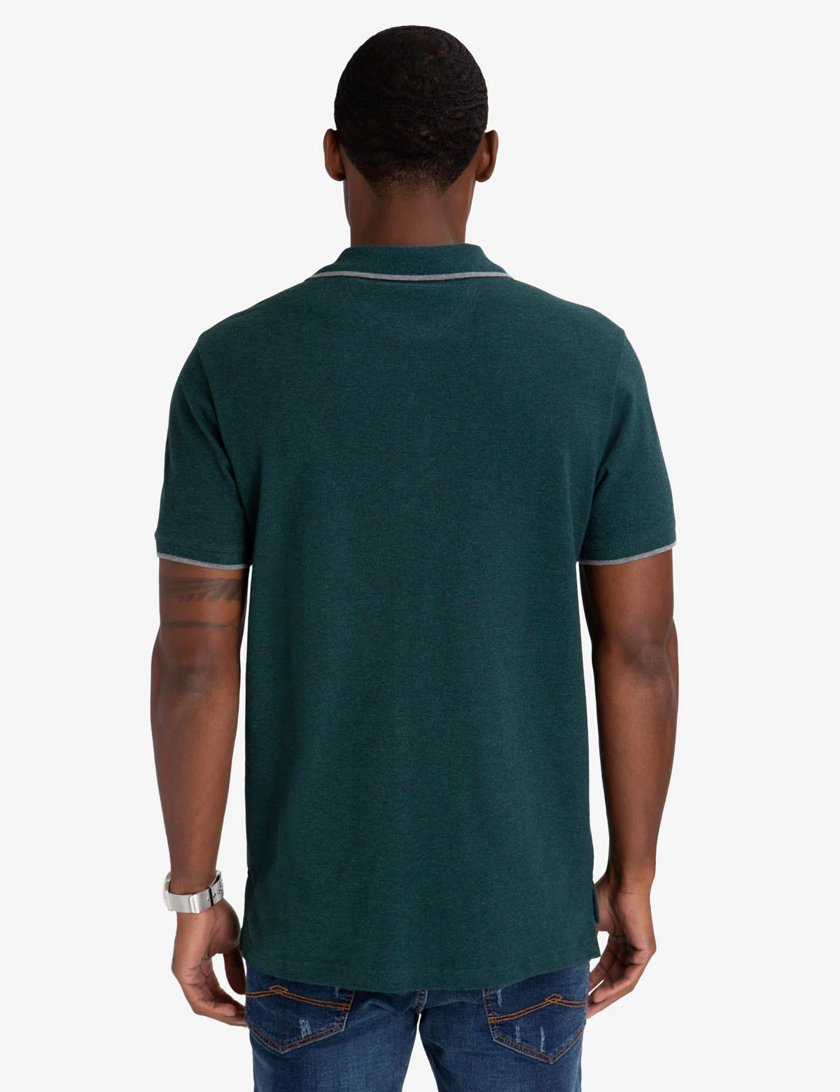 MARLED YARN POLO SHIRT WITH EMBROIDERED CREST - Image 16