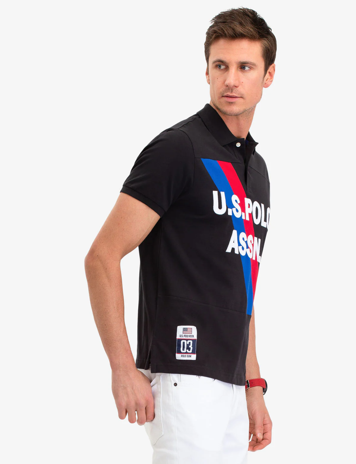 USPA DIAGONAL COLORBLOCK POLO SHIRT - Image 3