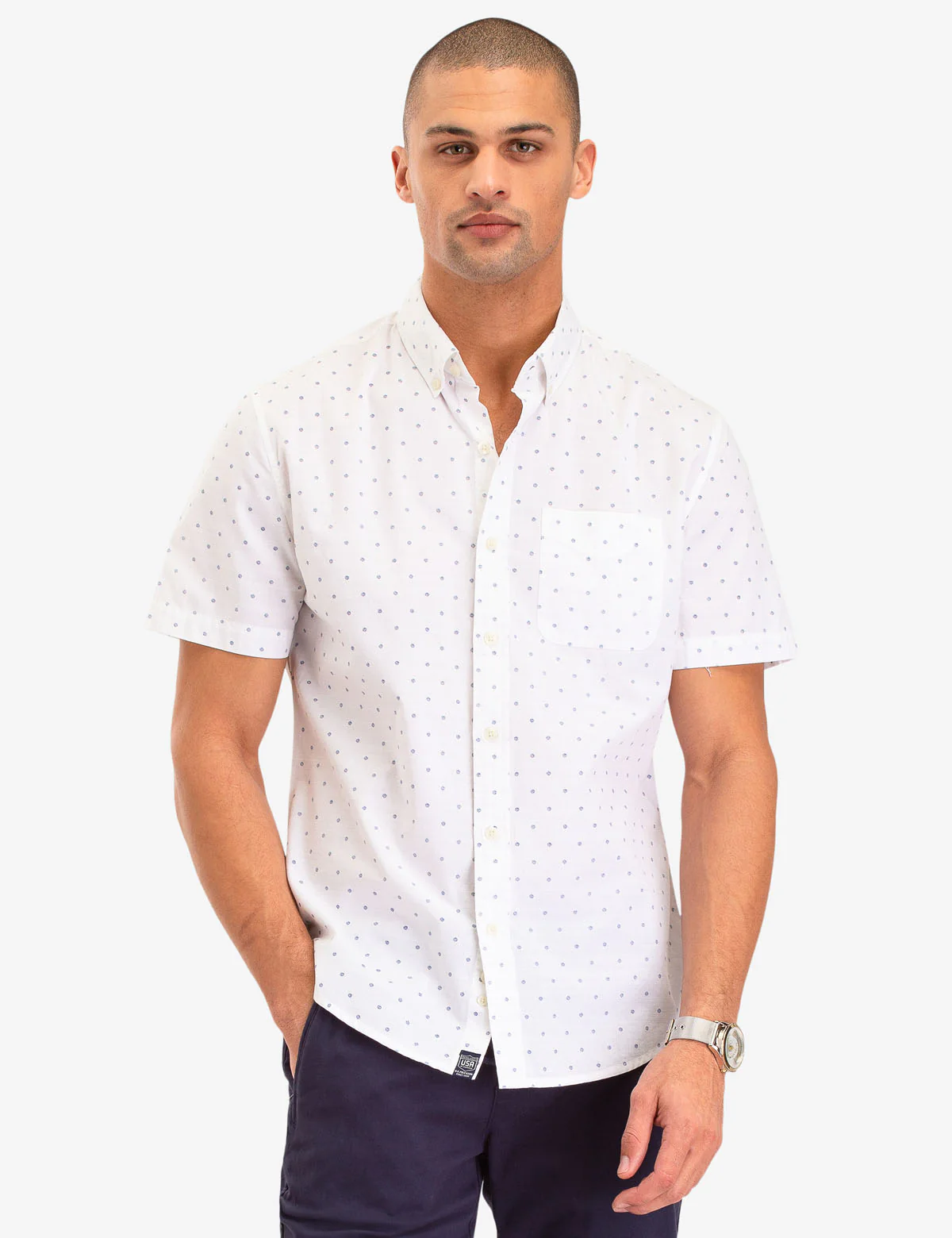 USPA DOT PRINT SHORT SLEEVE SHIRT