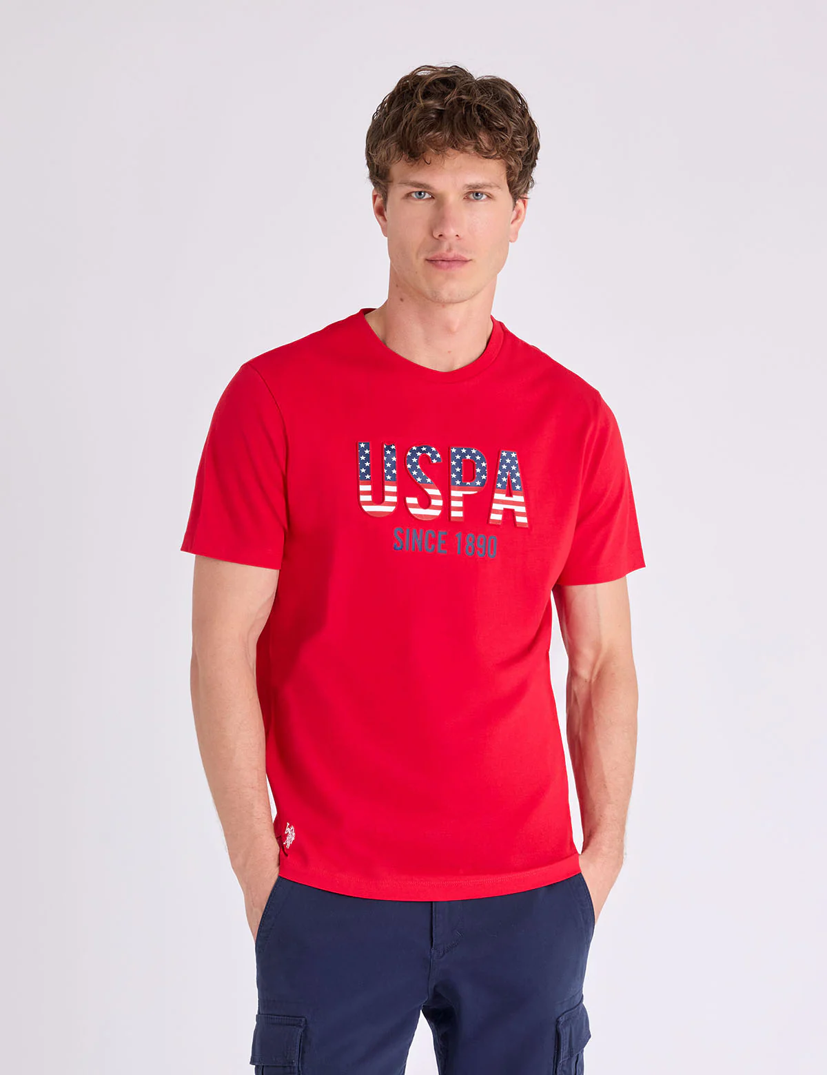USPA EMBOSSED WORDMARK JERSEY T-SHIRT
