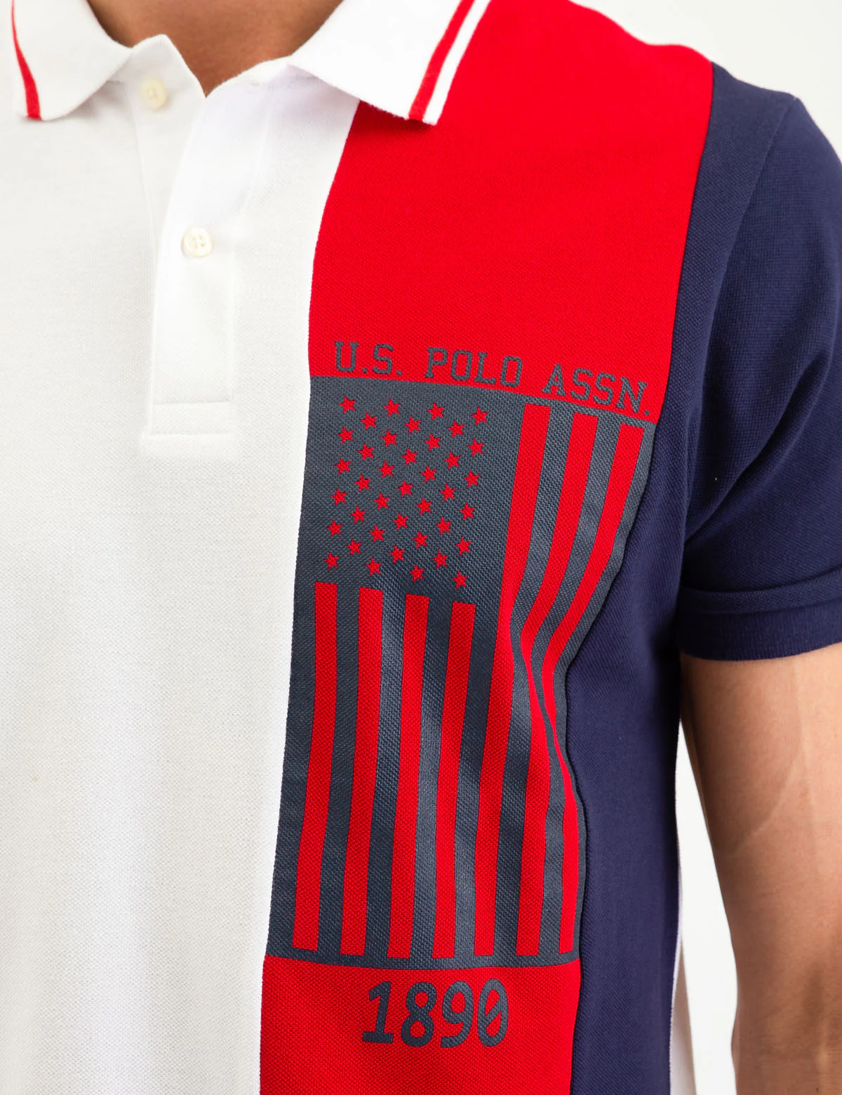 USPA FLAG VERTICAL STRIPE POLO SHIRT - Image 12