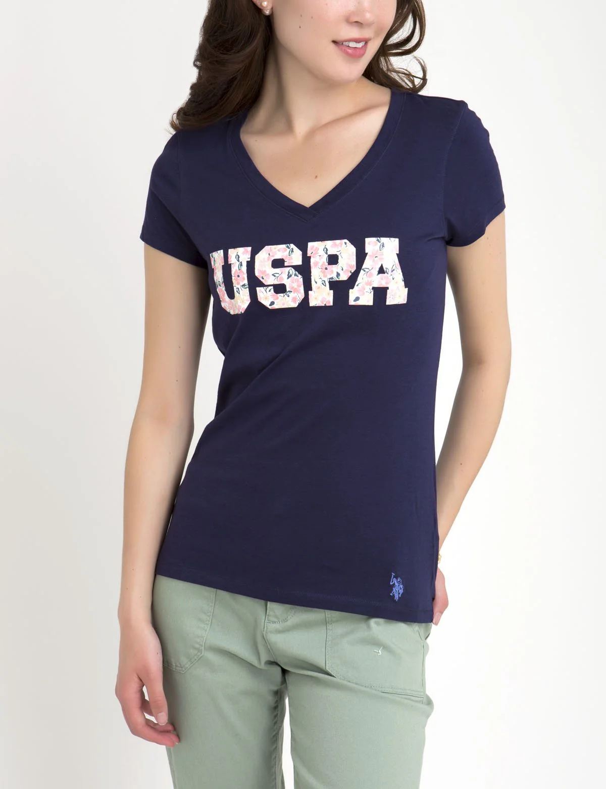 USPA FLORAL V-NECK T-SHIRT - Image 6