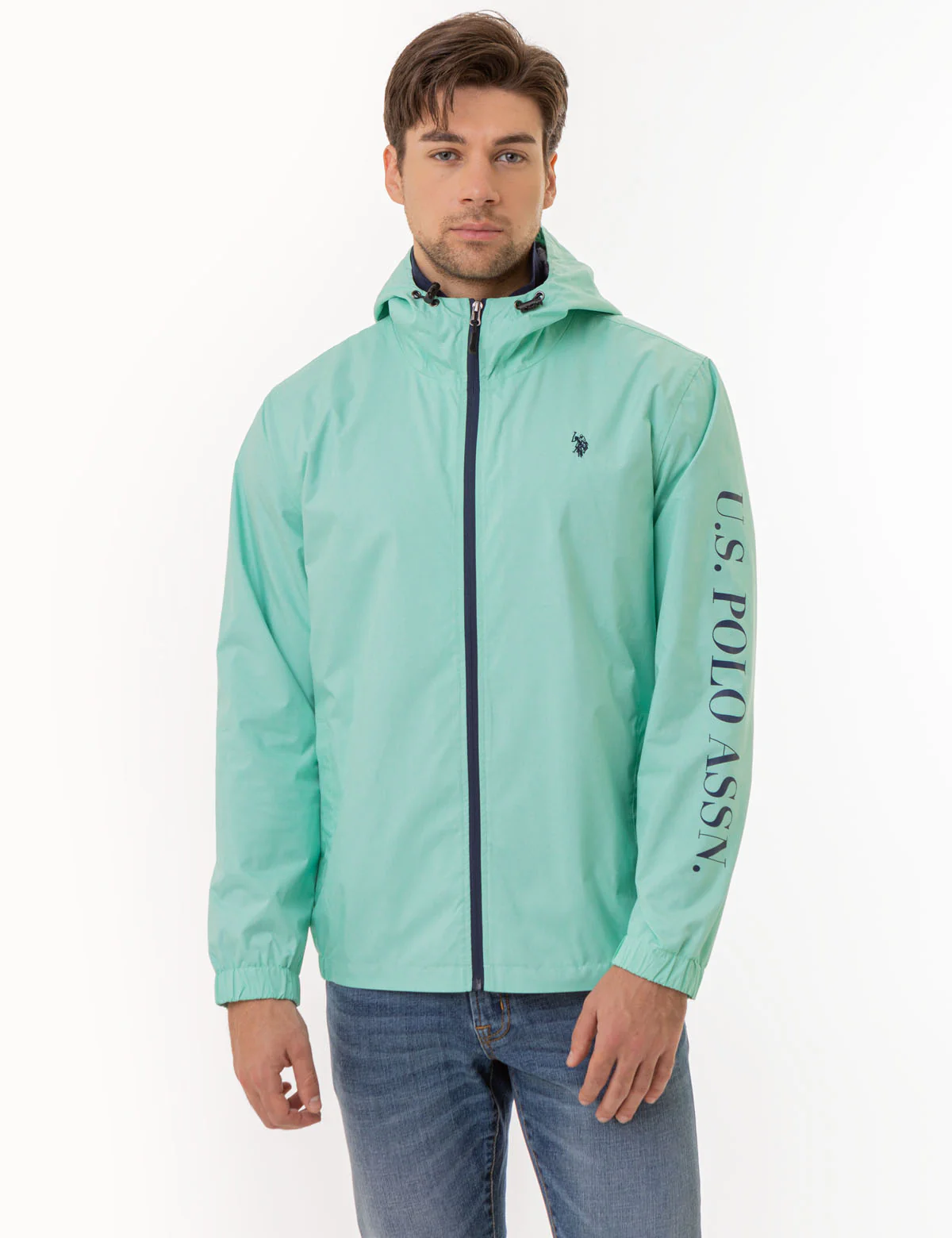 USPA HEATHERED HOODED WINDBREAKER - Image 5