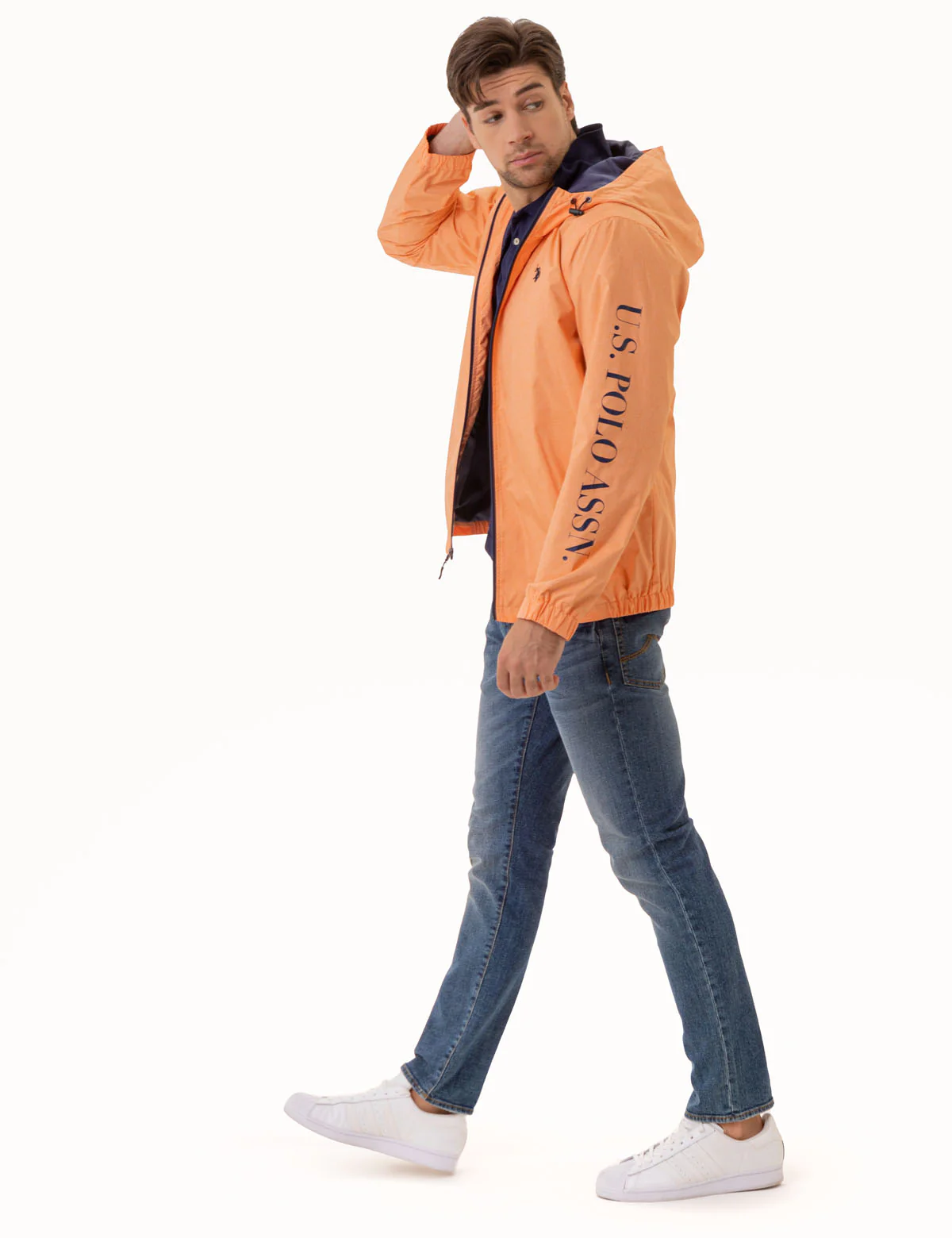 USPA HEATHERED HOODED WINDBREAKER - Image 9