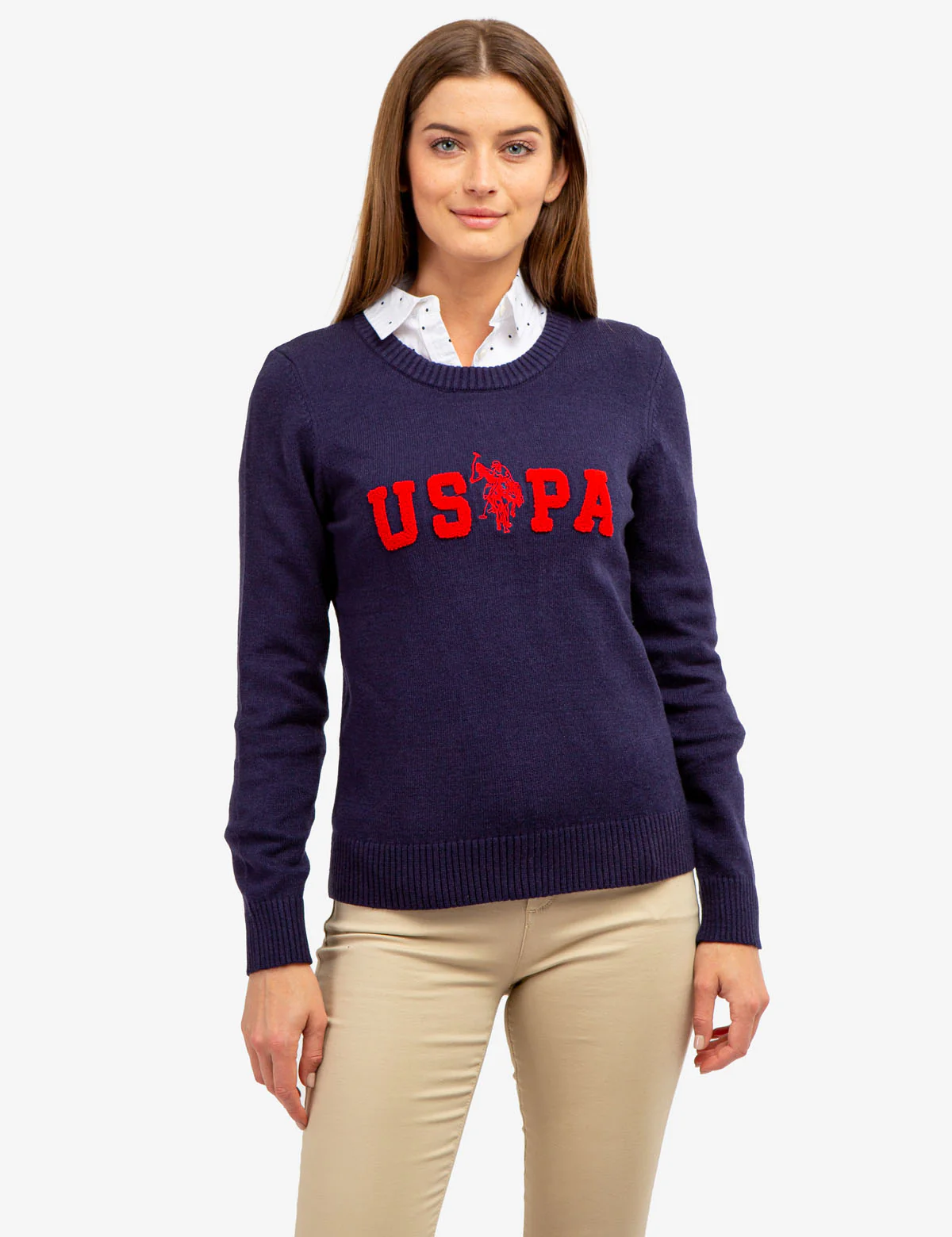 USPA LOGO CREW NECK SWEATER