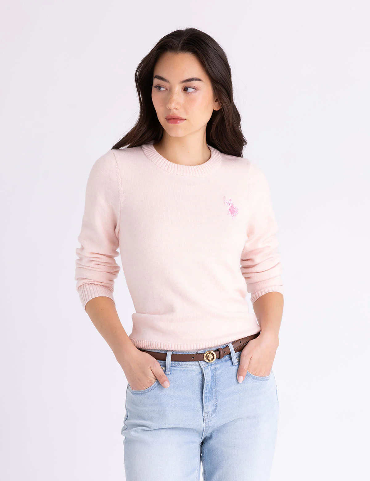 USPA MARLED CREW NECK SWEATER