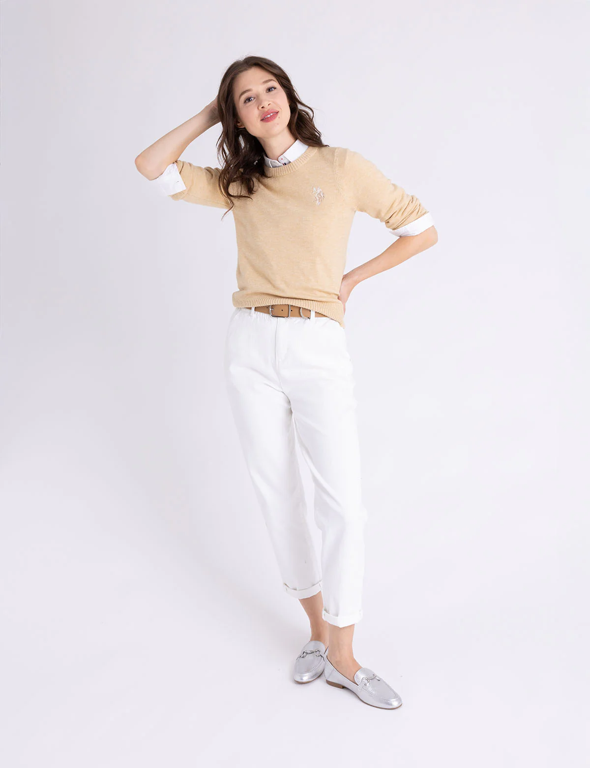 USPA MARLED CREW NECK SWEATER - Image 6