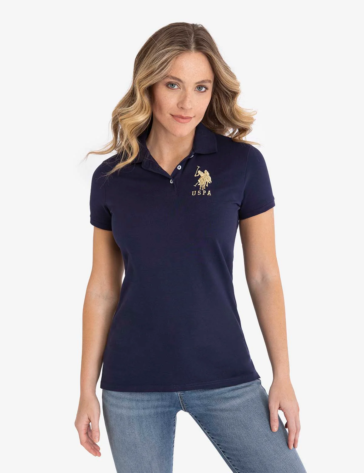 USPA METALLIC PRINT POLO SHIRT - Image 2