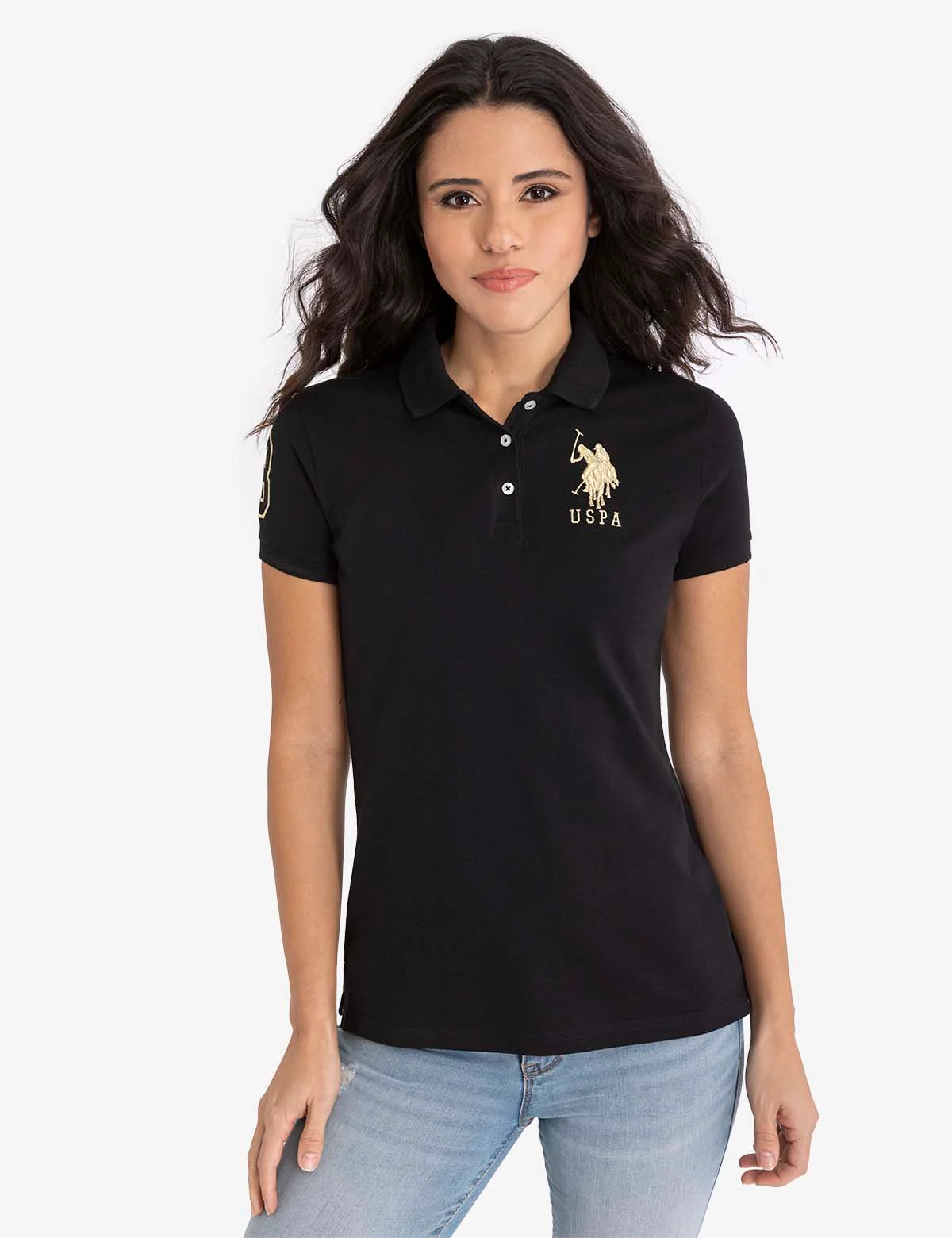 USPA METALLIC PRINT POLO SHIRT - Image 8