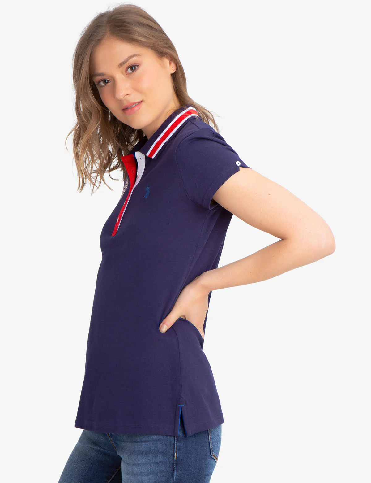 USPA CONTRAST COLLAR POLO SHIRT - Image 2