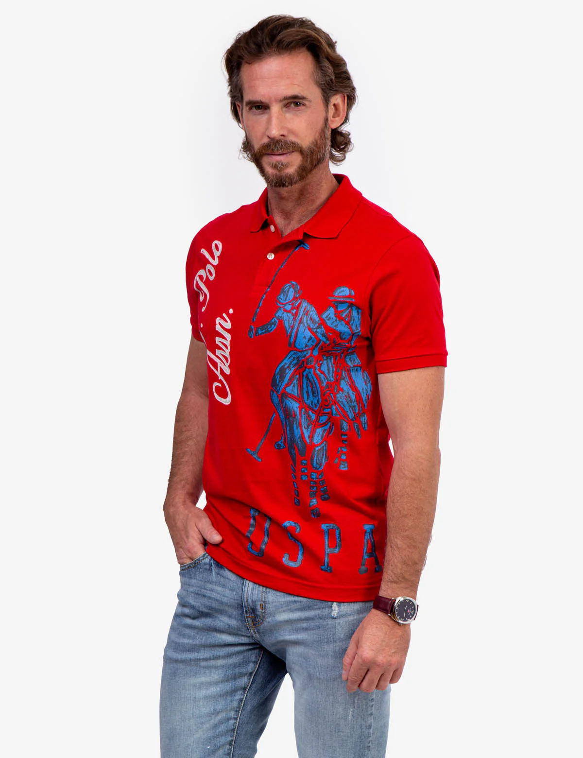 USPA PRINTED GRAPHIC POLO SHIRT - Image 8