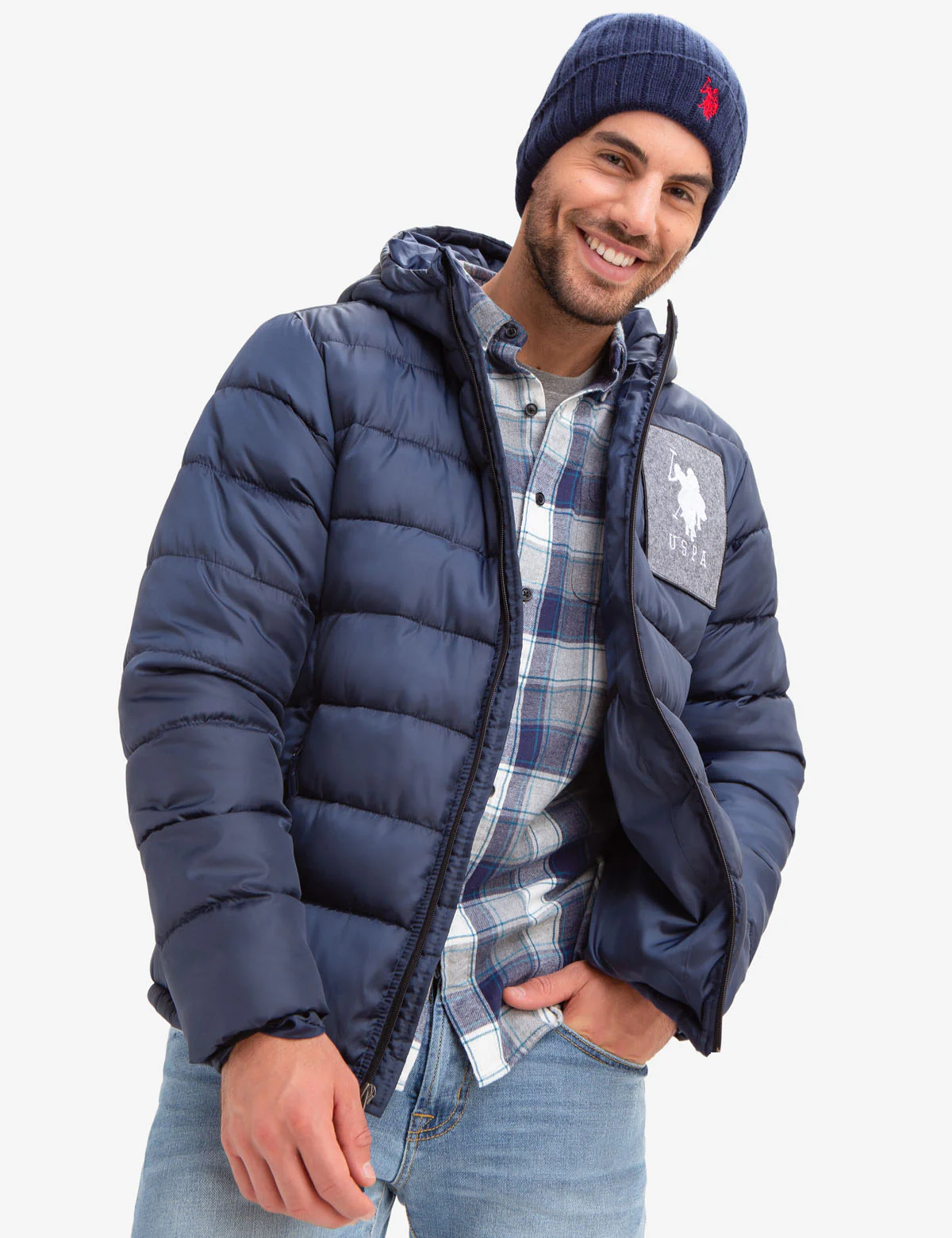 USPA FELT PATCH PUFFER COAT - Image 2