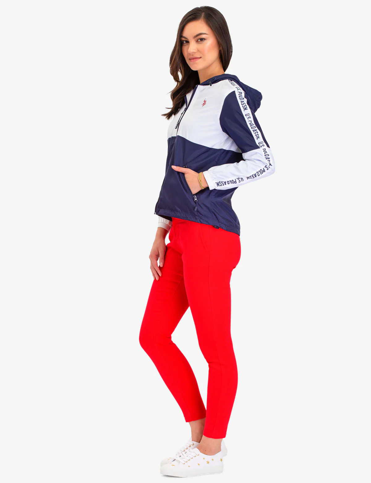 USPA SIDE TAPING HOODED WINDBREAKER - Image 2