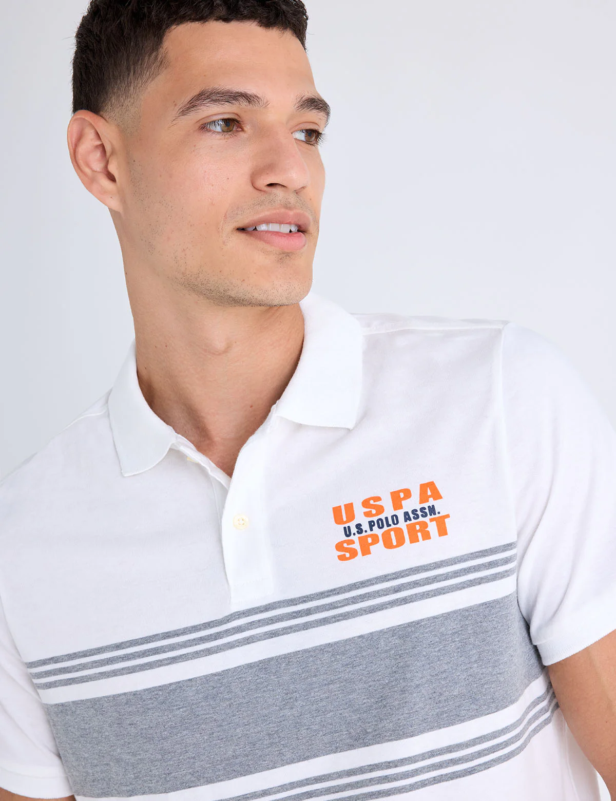 USPA SPORT ENGINEERED STRIPE POLO SHIRT - Image 2
