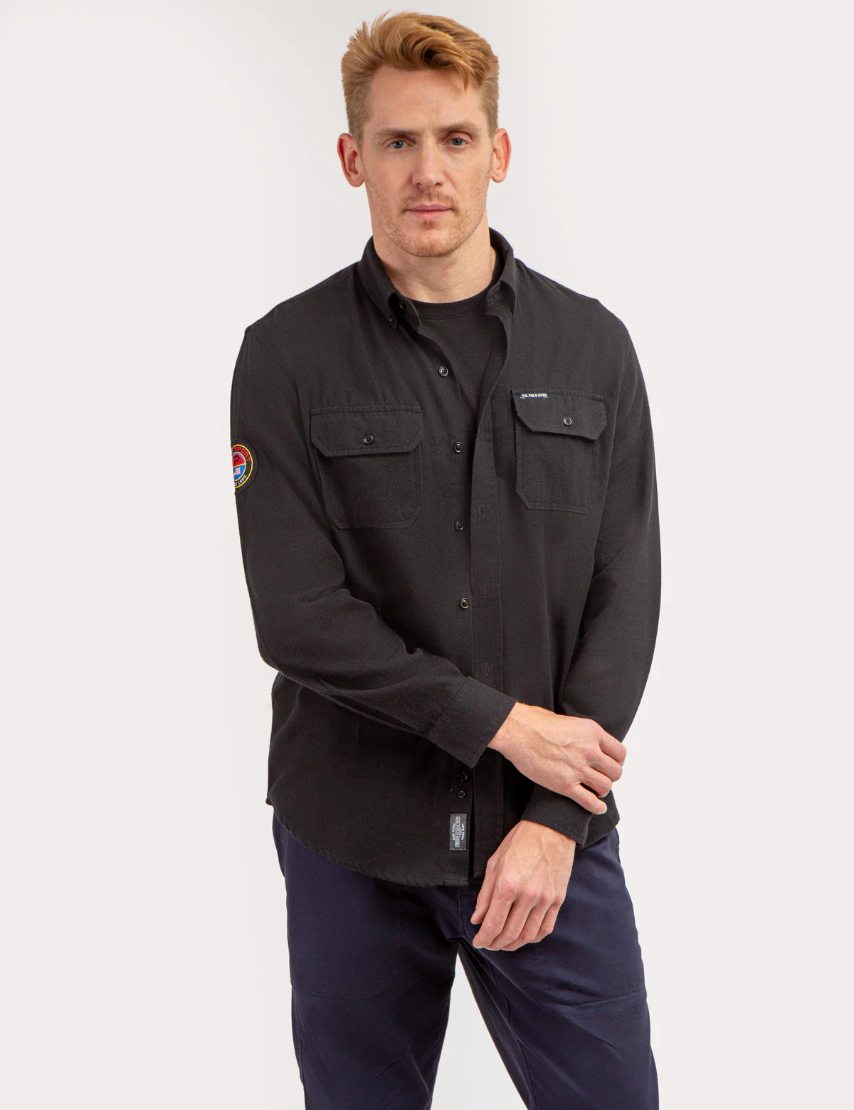 USPA SPORT PEACHED TWILL LONG SLEEVE SHIRT