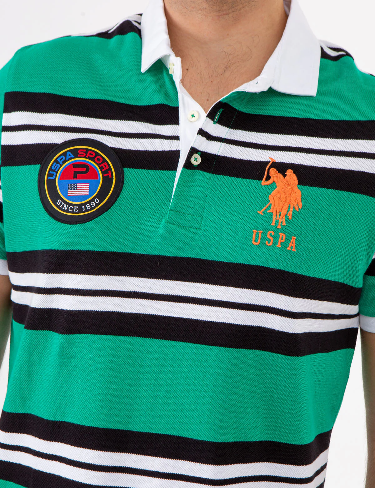 USPA SPORT YARN DYE STRIPE POLO SHIRT - Image 17