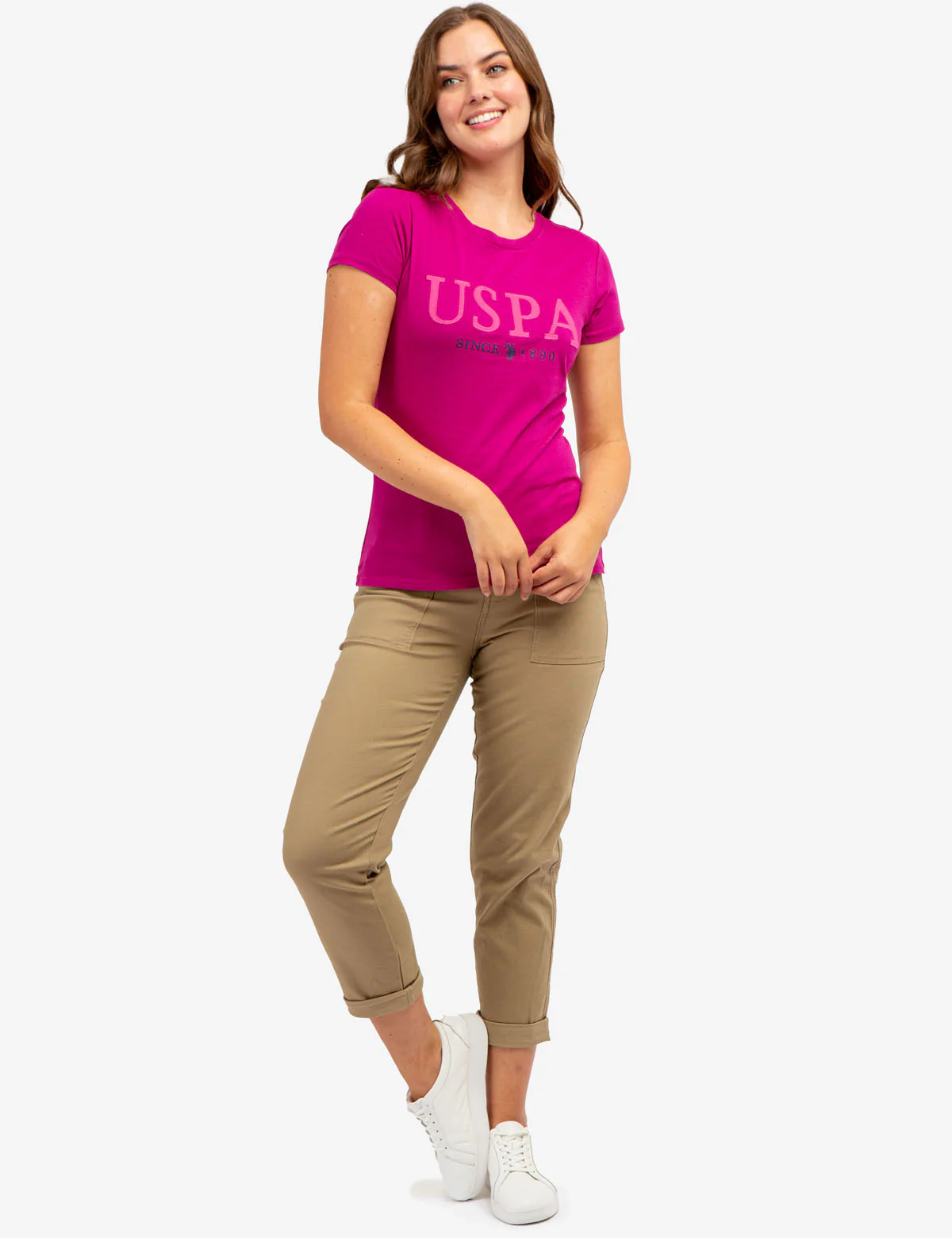 USPA STITCH APPLIQUE CREW NECK T-SHIRT - Image 2