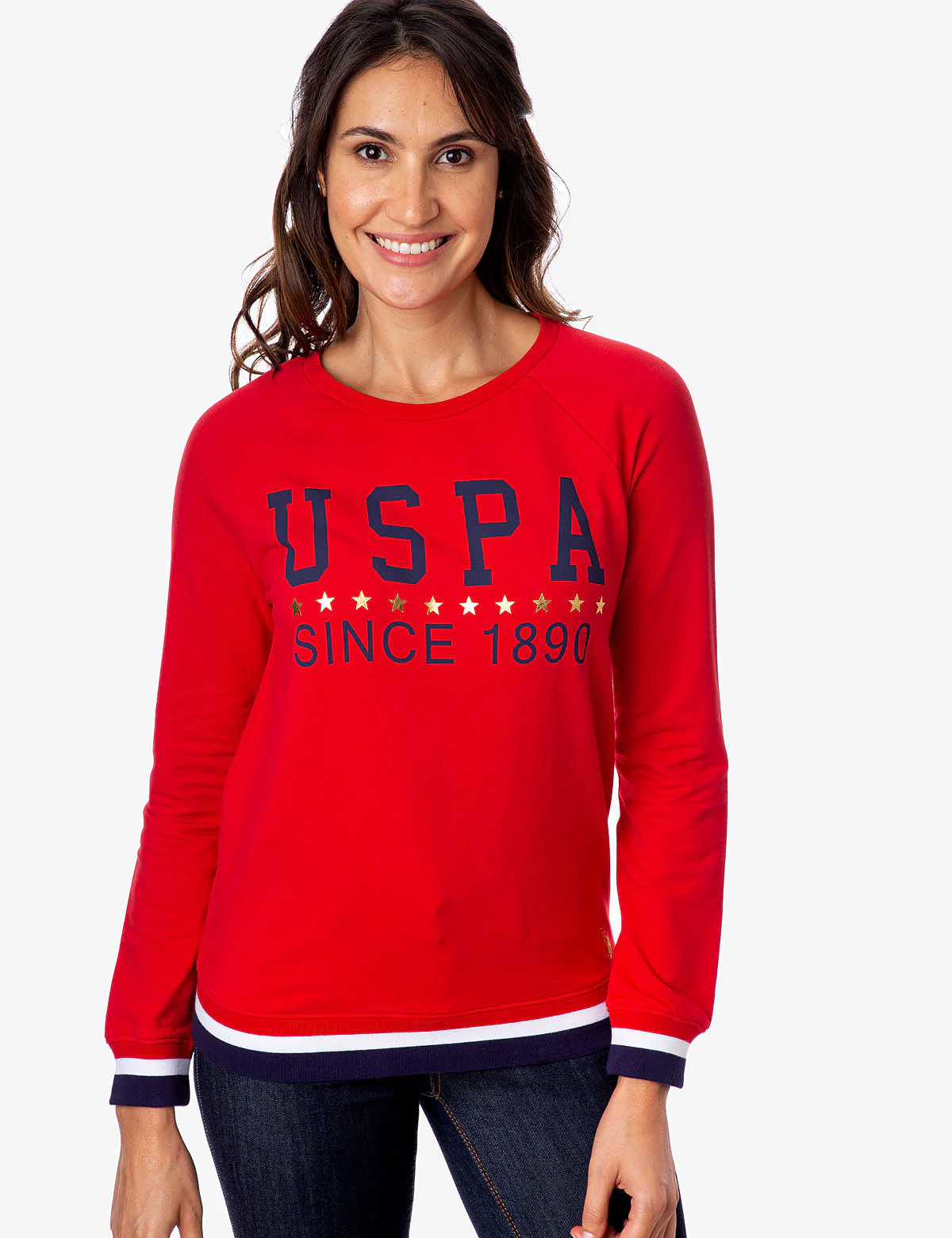 USPA STRIPED RIB CREW NECK SWEATSHIRT - Image 10
