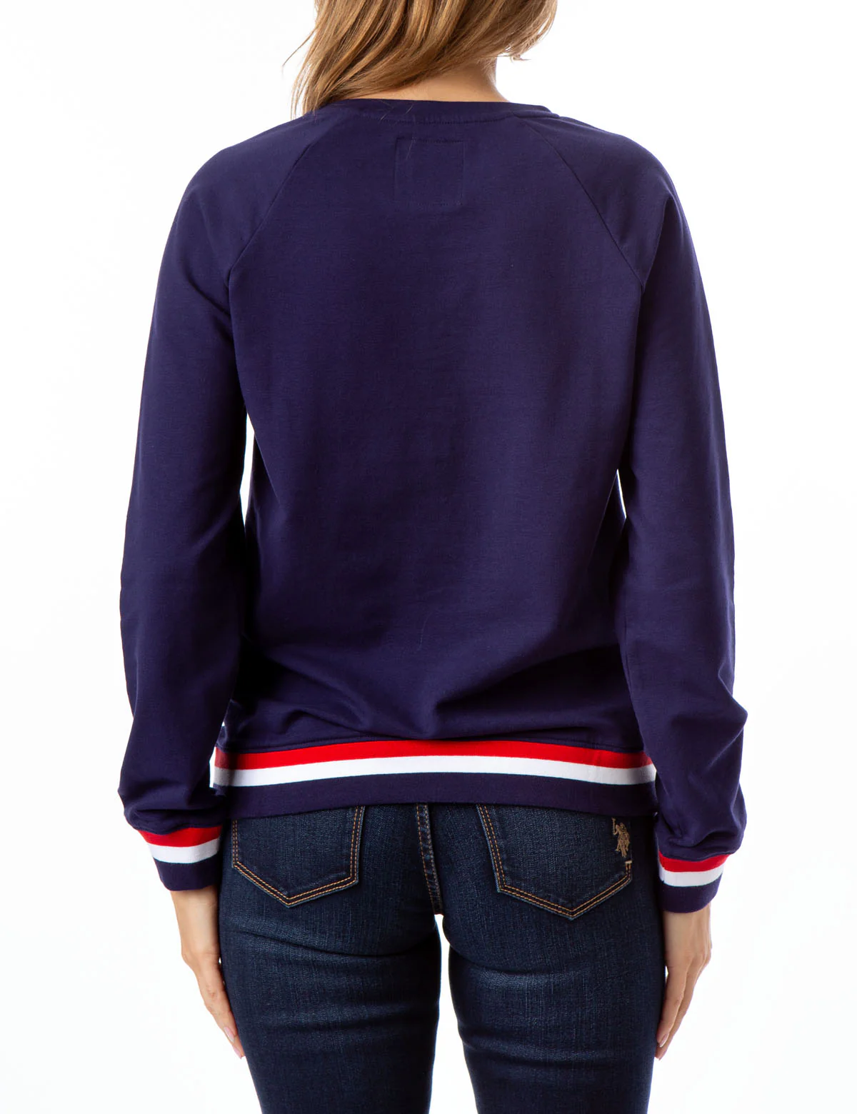 USPA STRIPED RIB CREW NECK SWEATSHIRT - Image 9