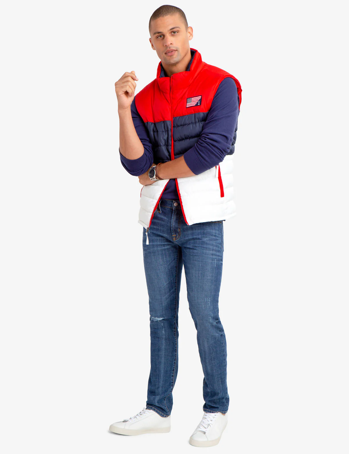 AMERICAN FLAG PUFFER VEST - Image 2