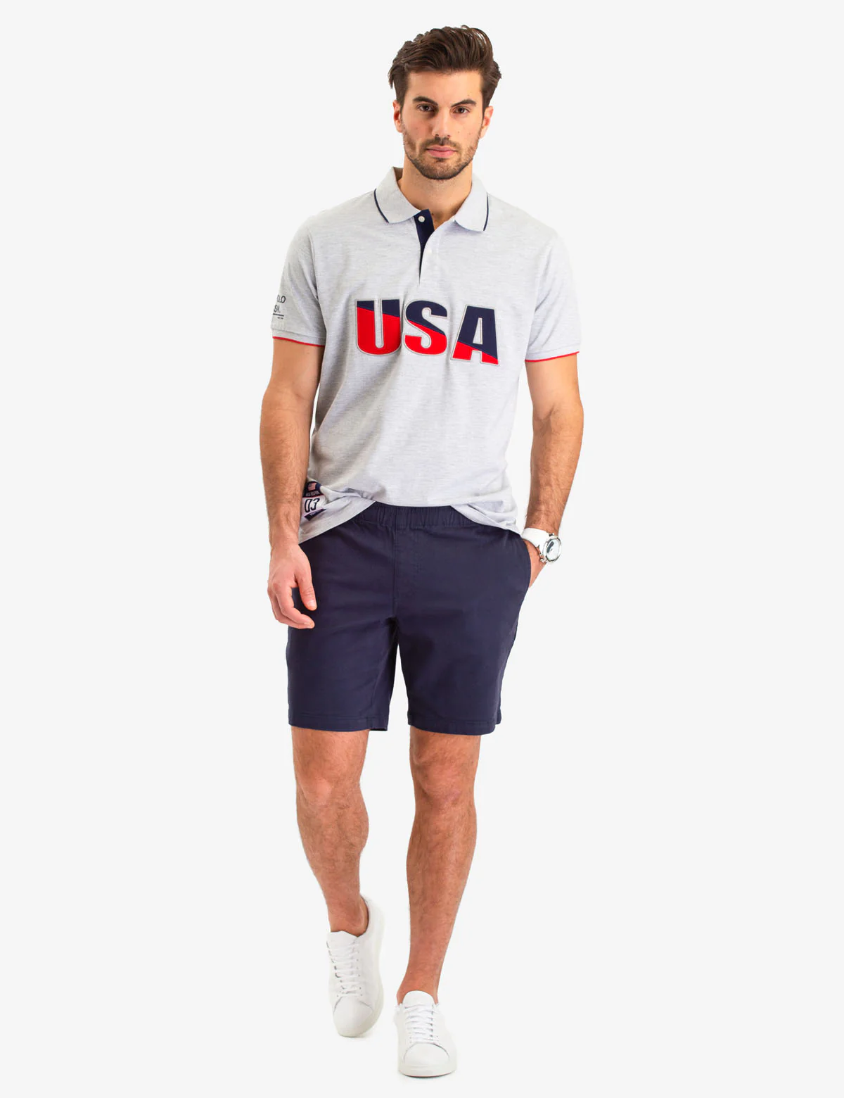USA APPLIQUED LOGO POLO SHIRT - Image 2