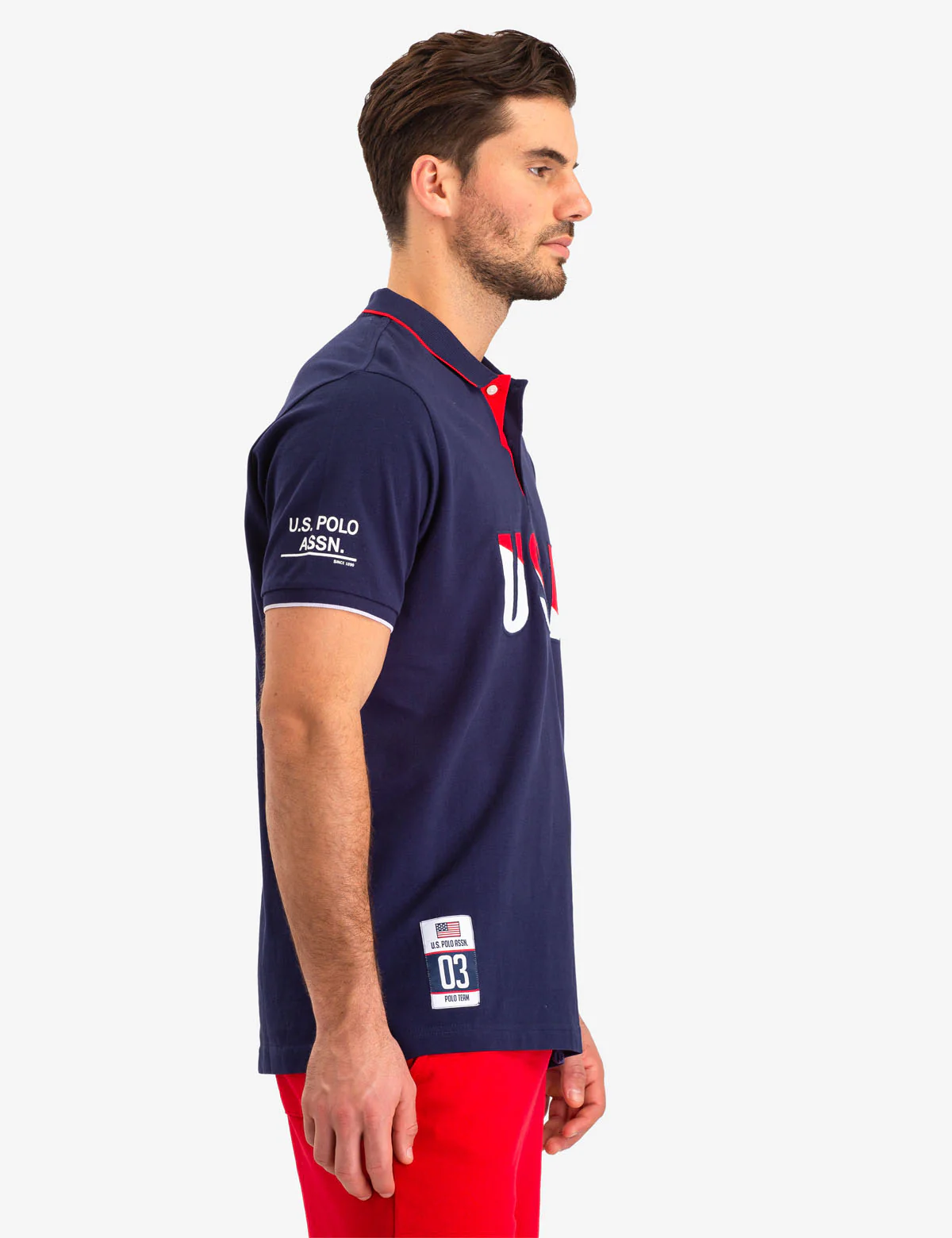 USA APPLIQUED LOGO POLO SHIRT - Image 9