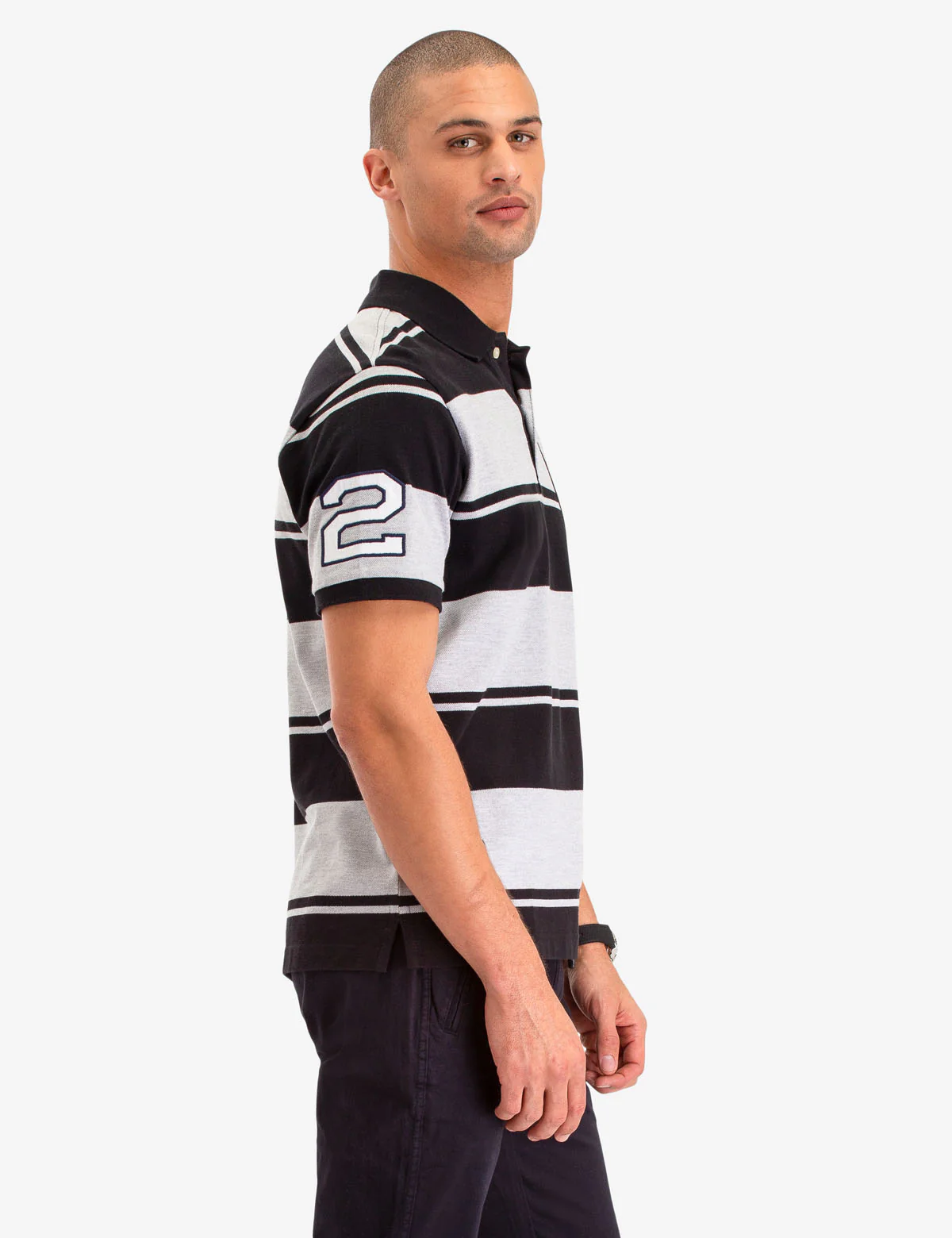 USPA VERITCAL RUGBY STRIPE POLO SHIRT - Image 9