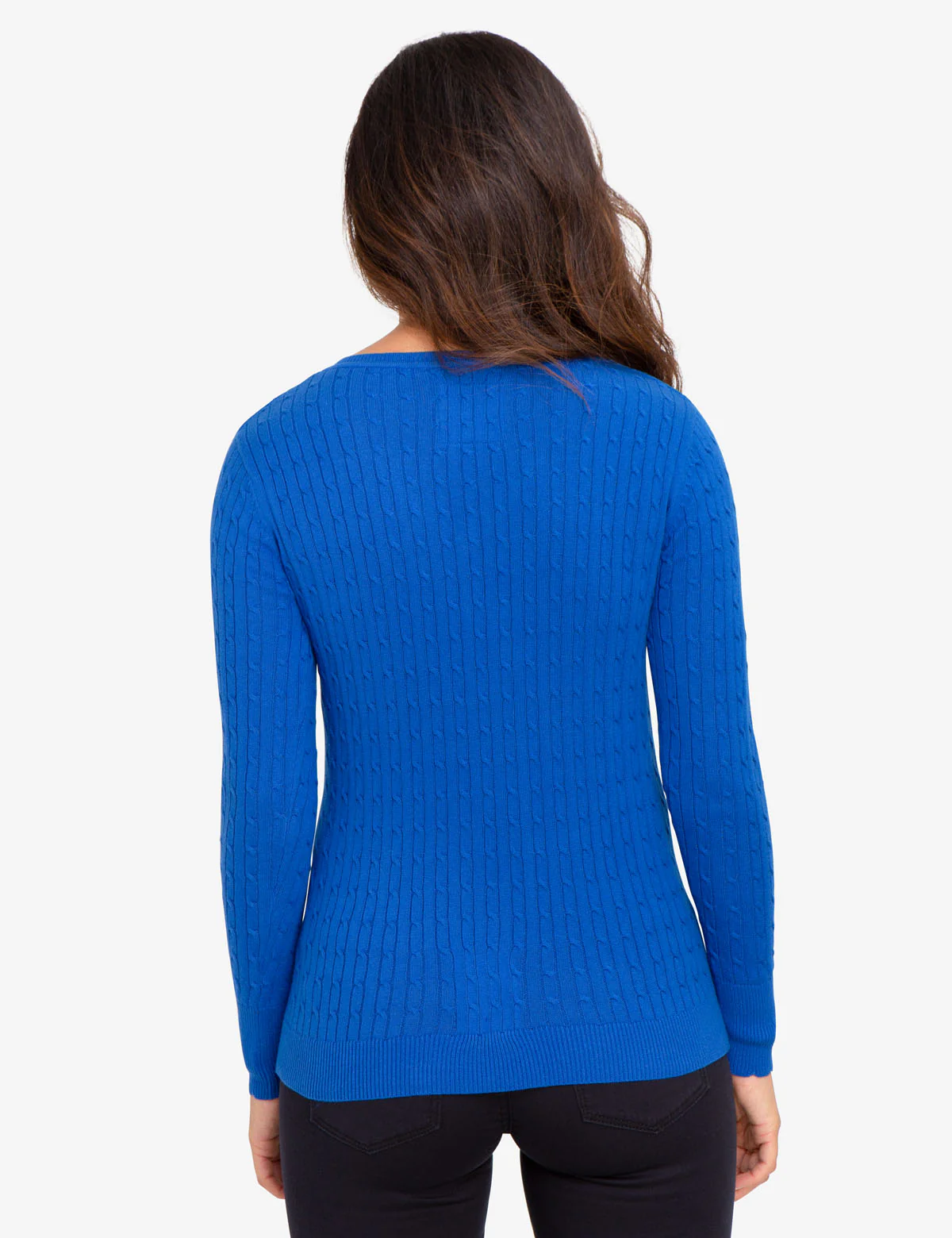 V-NECK CABLE KNIT SWEATER - Image 4