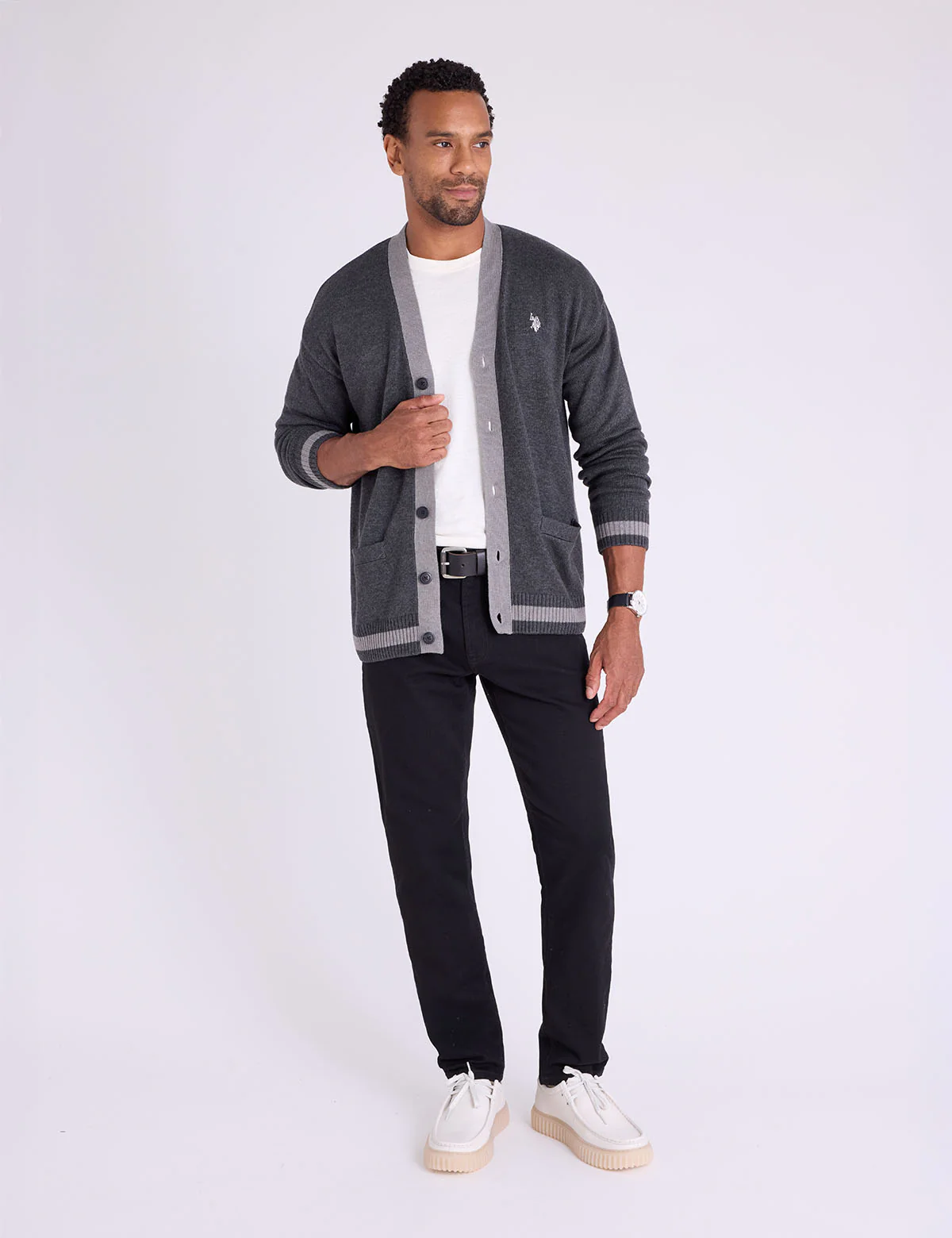 V-NECK RELAXED FIT CARDIGAN - Image 6