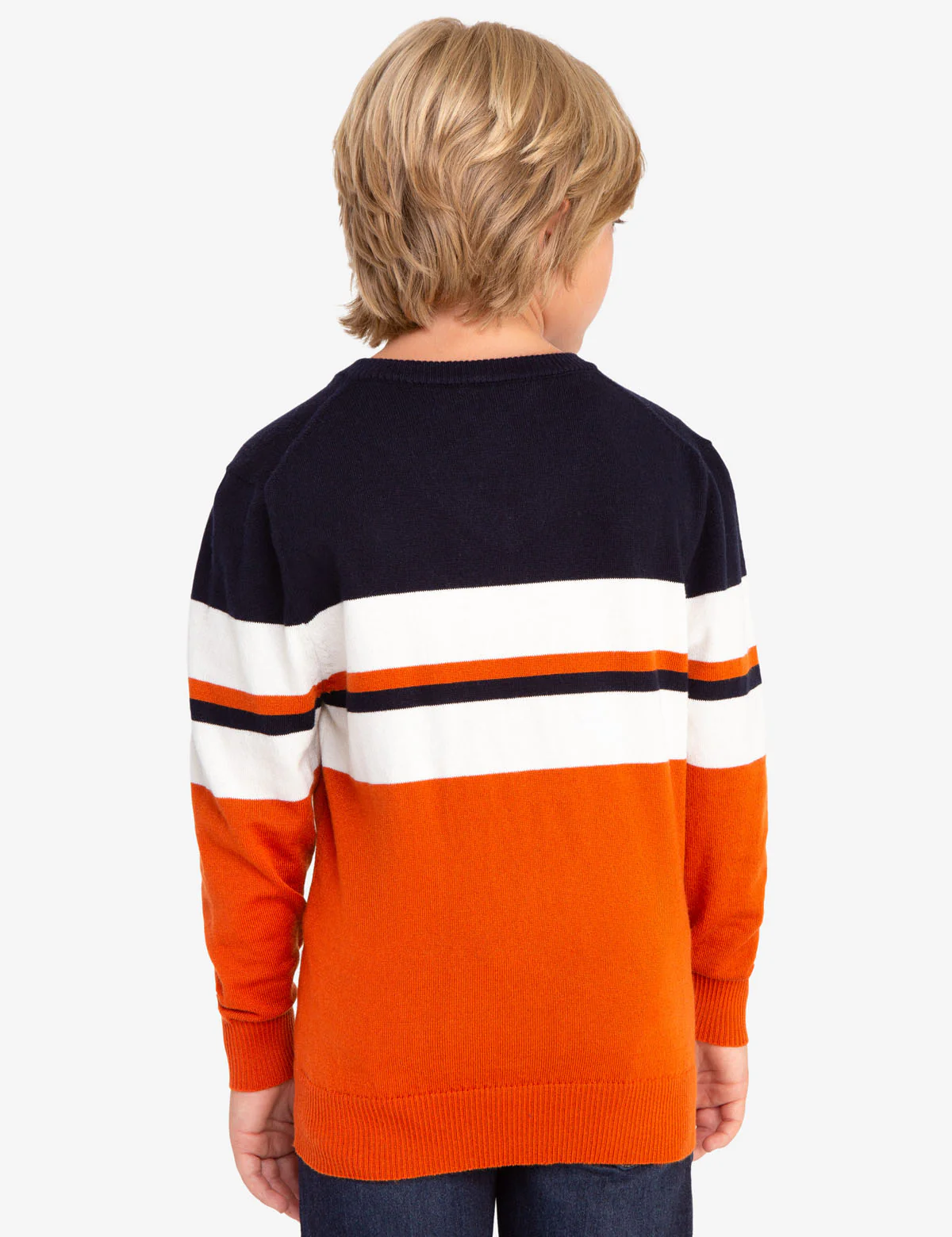 V-NECK STRIPED SWEATER - Image 4