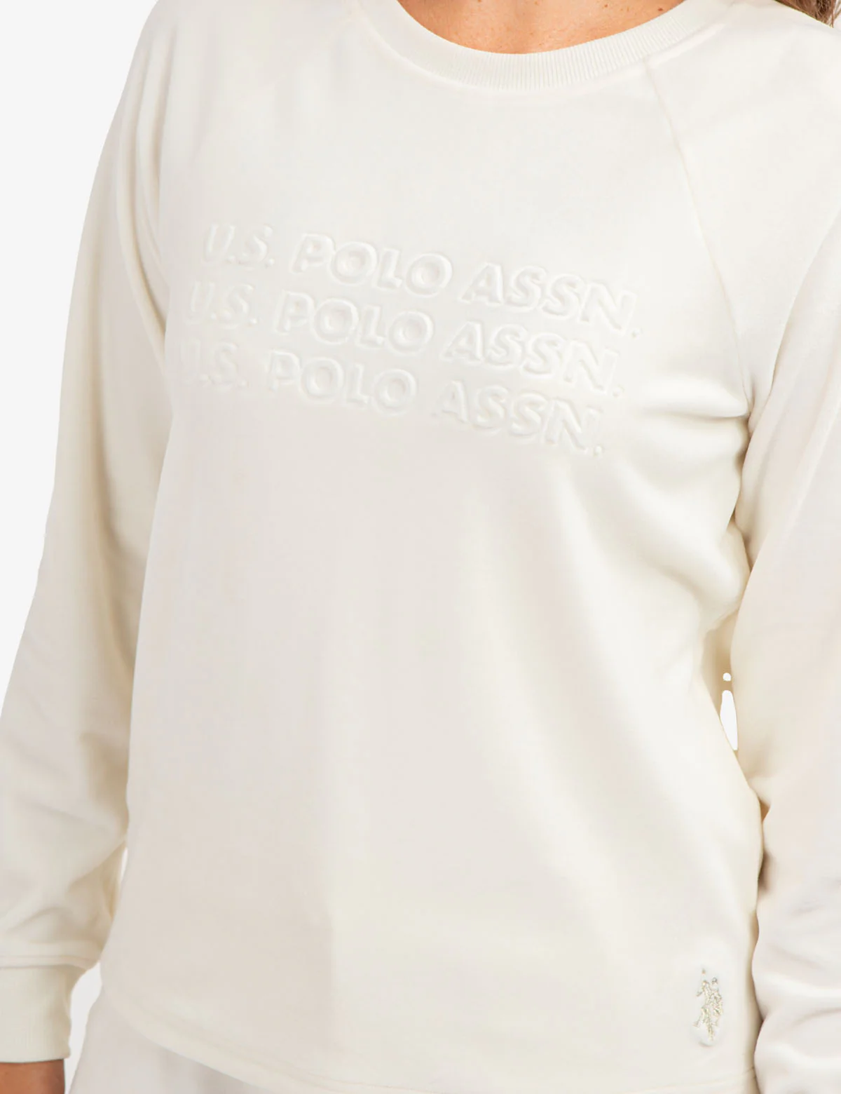 VELOUR LOGO CREW NECK PULLOVER - Image 3