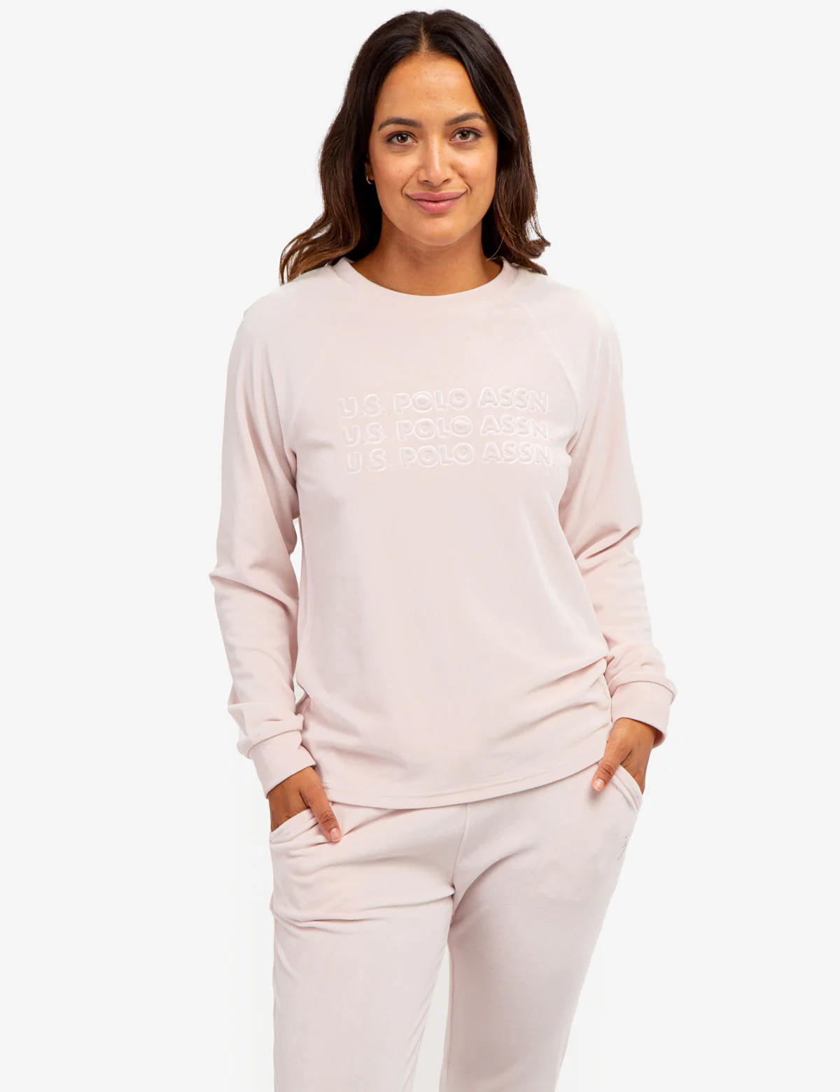 VELOUR LOGO CREW NECK PULLOVER - Image 5