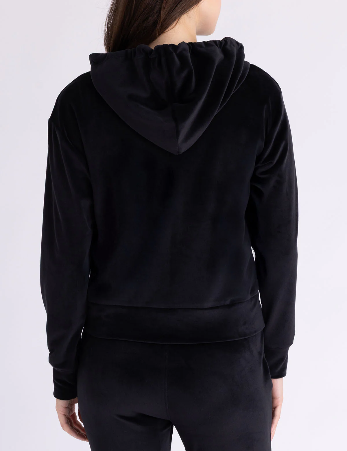 VELOUR RHINESTONE ZIP UP HOODIE - Image 4