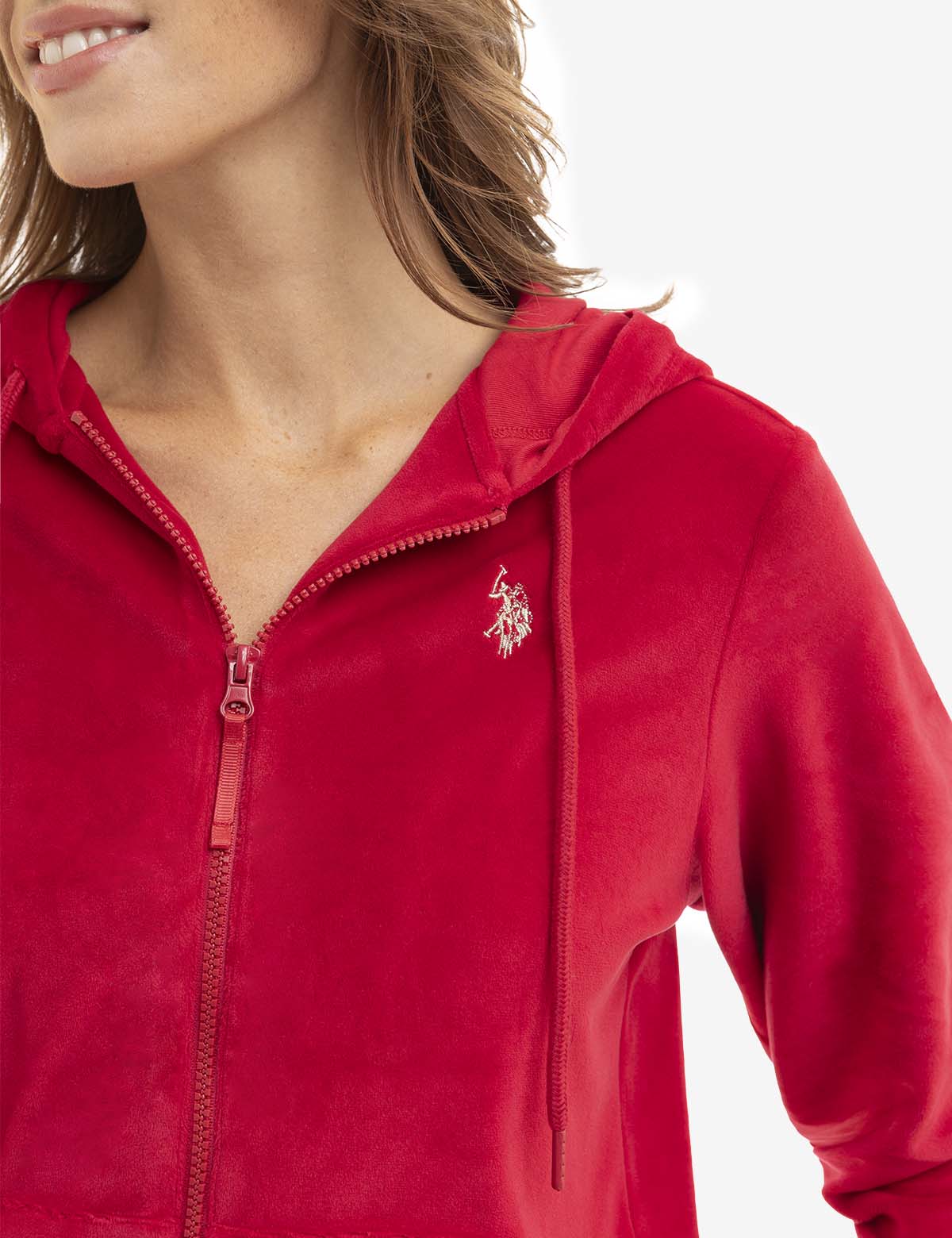 VELOUR ZIP UP HOODIE - Image 5