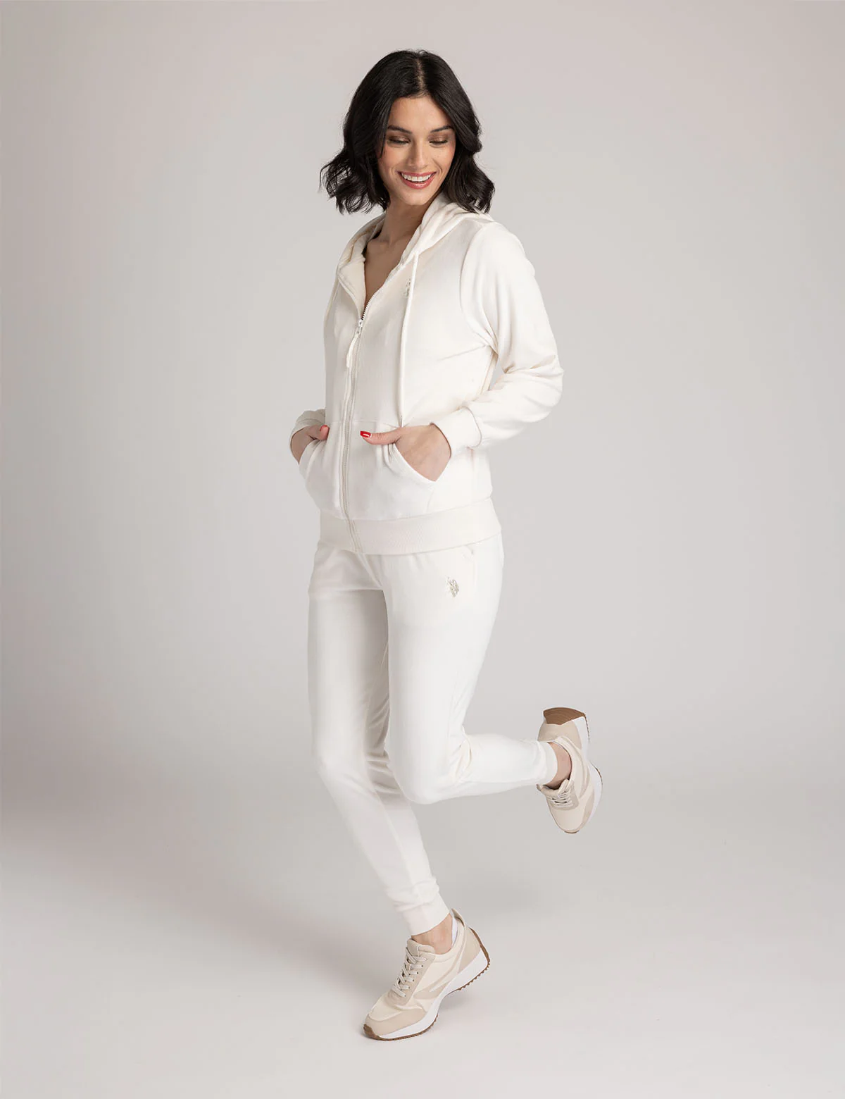 VELOUR ZIP UP HOODIE - Image 4