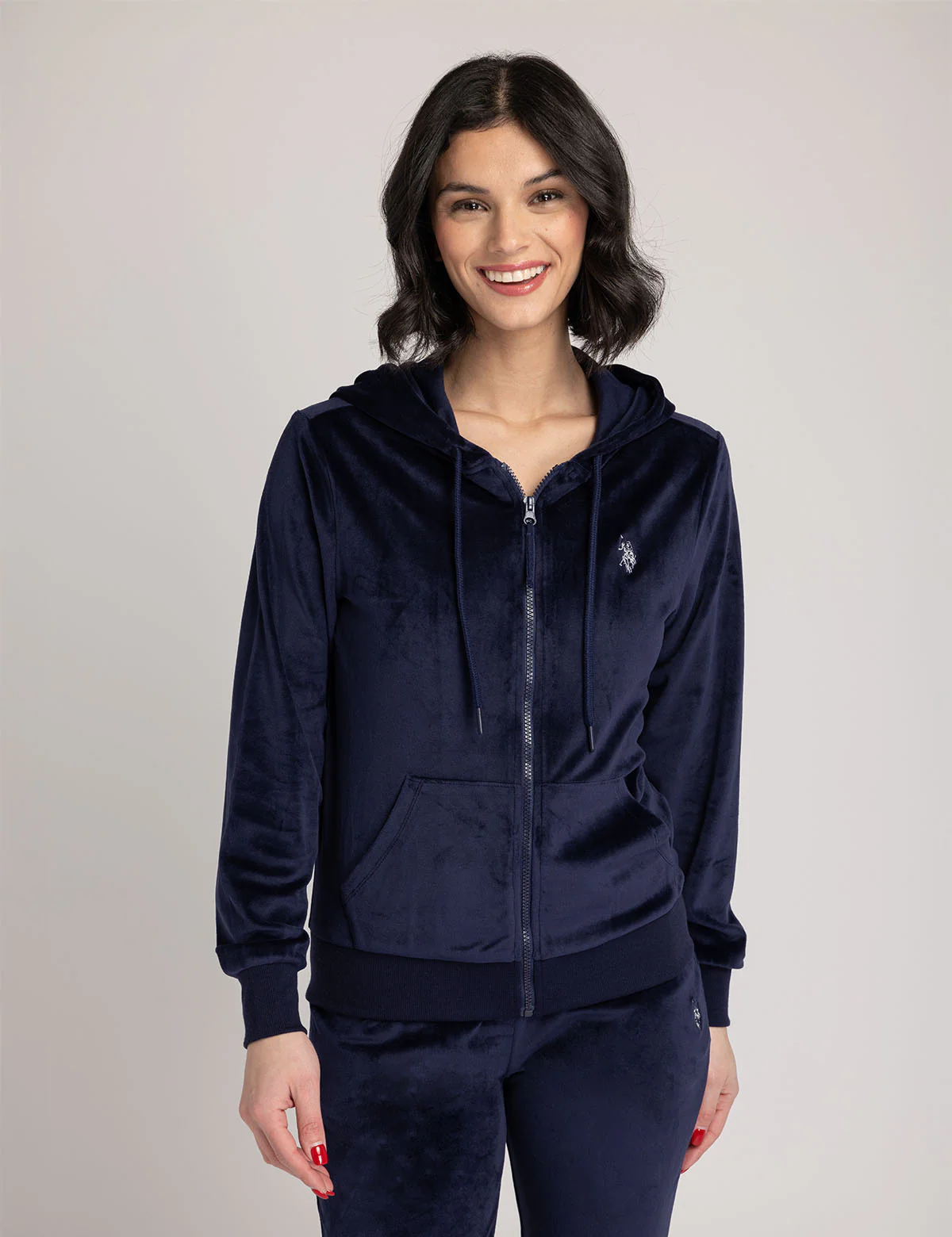 VELOUR ZIP UP HOODIE - Image 5