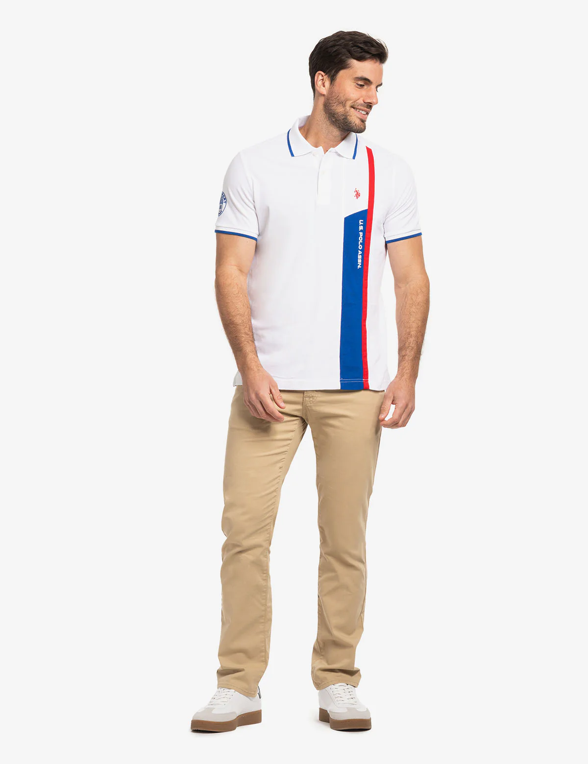 VERTICAL COLOR BLOCK PIQUE POLO SHIRT - Image 4