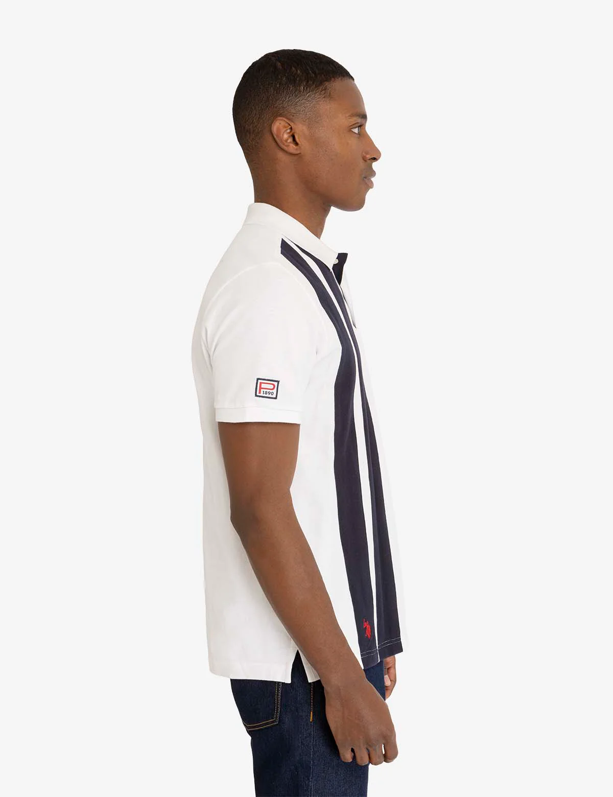 VERTICAL COLORBLOCK PIQUE POLO SHIRT - Image 8