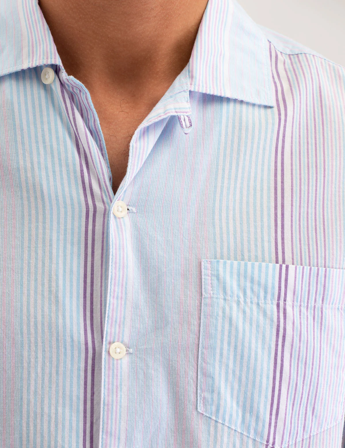 VERTICAL RETRO STRIPE SHORT SLEEVE SHIRT - Image 5