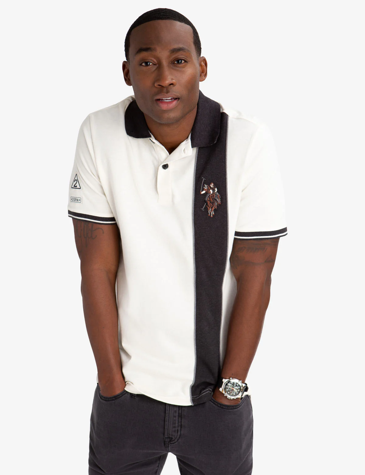 VERTICAL STRIPE POLO SHIRT - Image 3