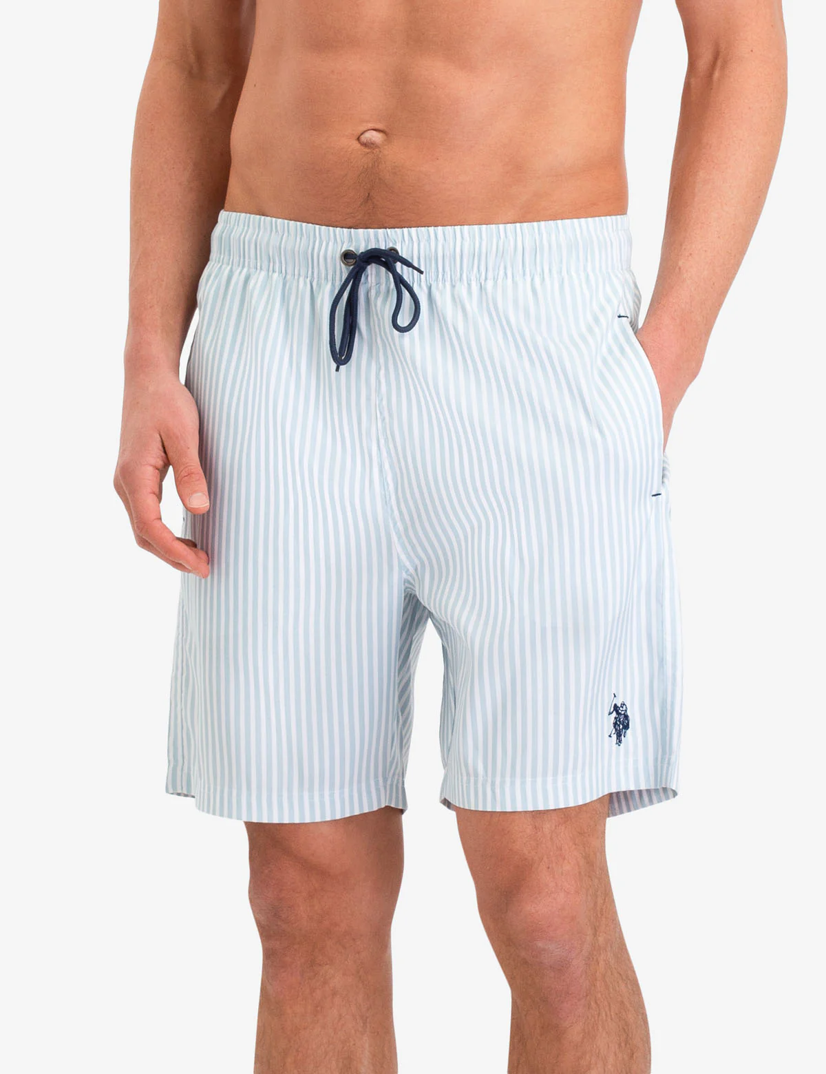 VERTICAL STRIPE SWIM TRUNKS
