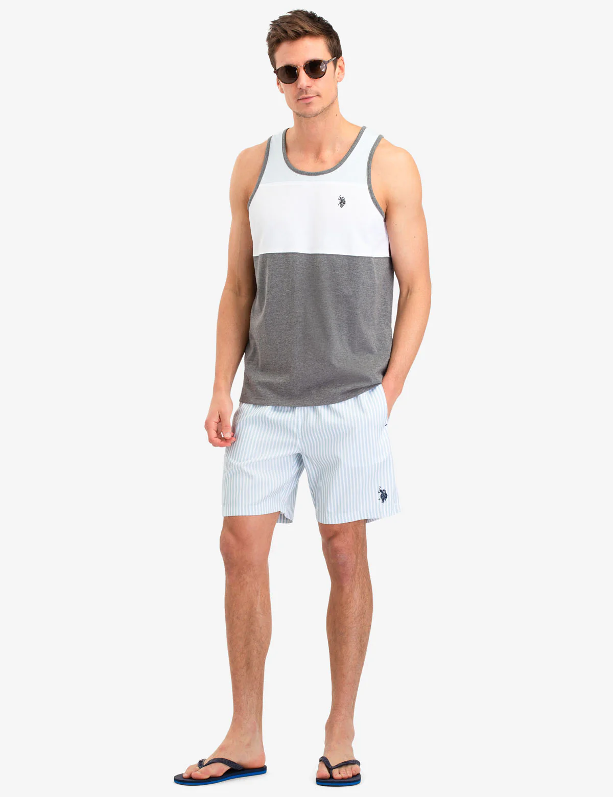 VERTICAL STRIPE SWIM TRUNKS - Image 2
